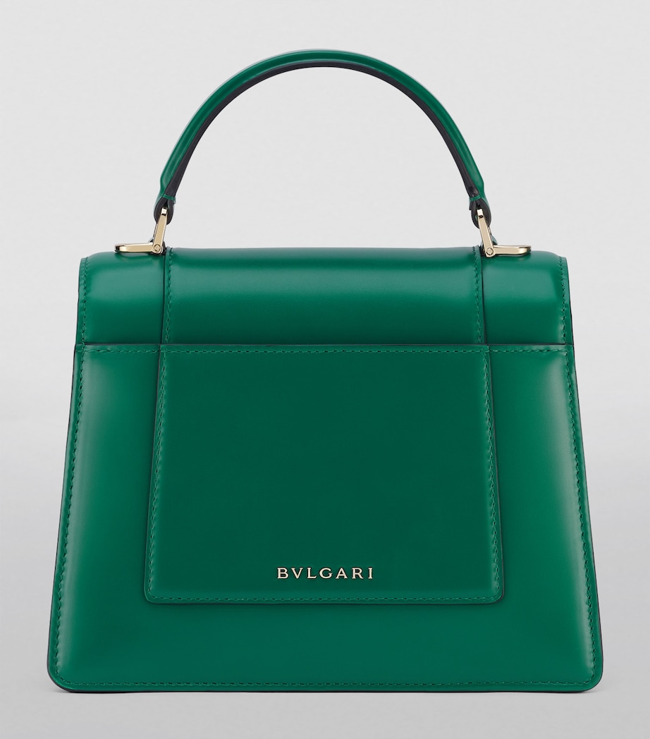 Leather Serpenti Forever Top-Handle Bag GREEN LIGHT Image 3