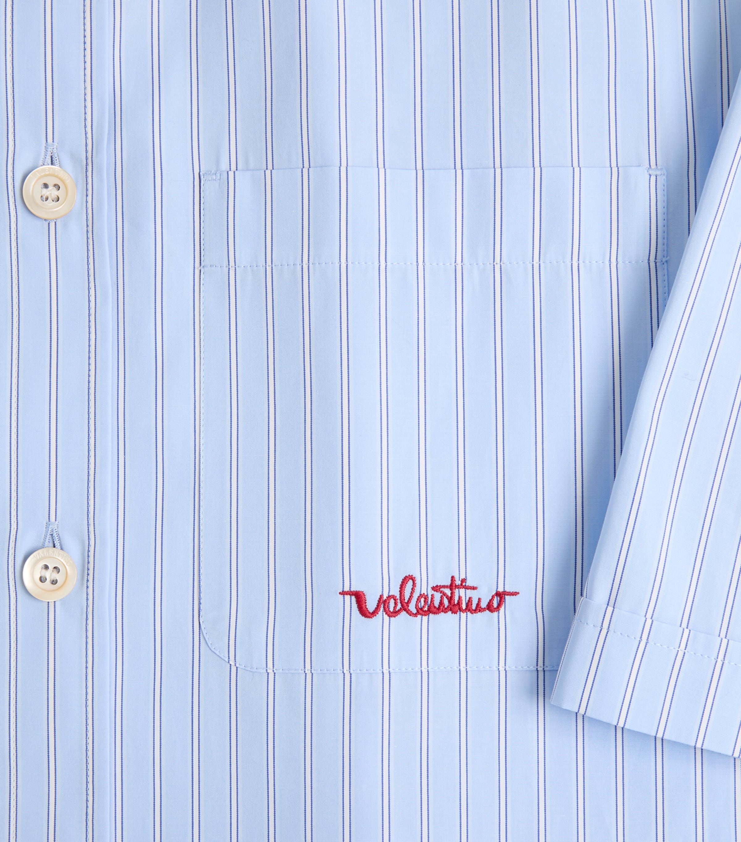 Valentino Garavani Mens Cotton Embroidered Shirt Scj Image 3