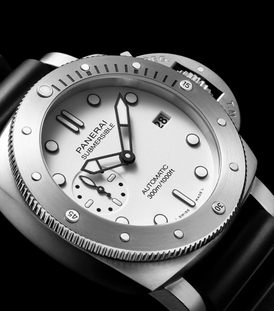 Stainless Steel Submersible Watch 42mm WHITE Image 4