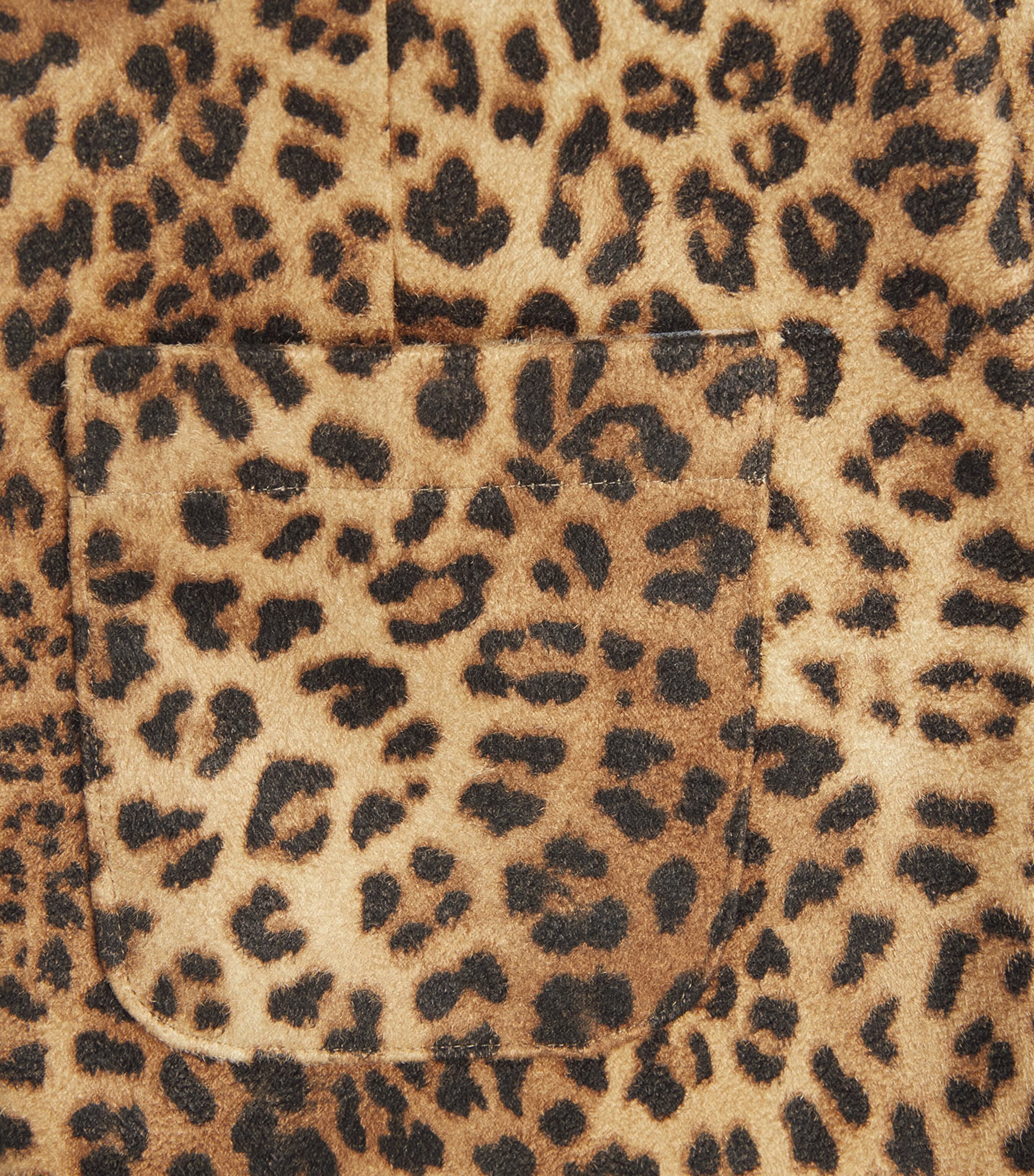 Source Unknown Womens Leopard Print Anouk Mini Skirt Brown Image 6