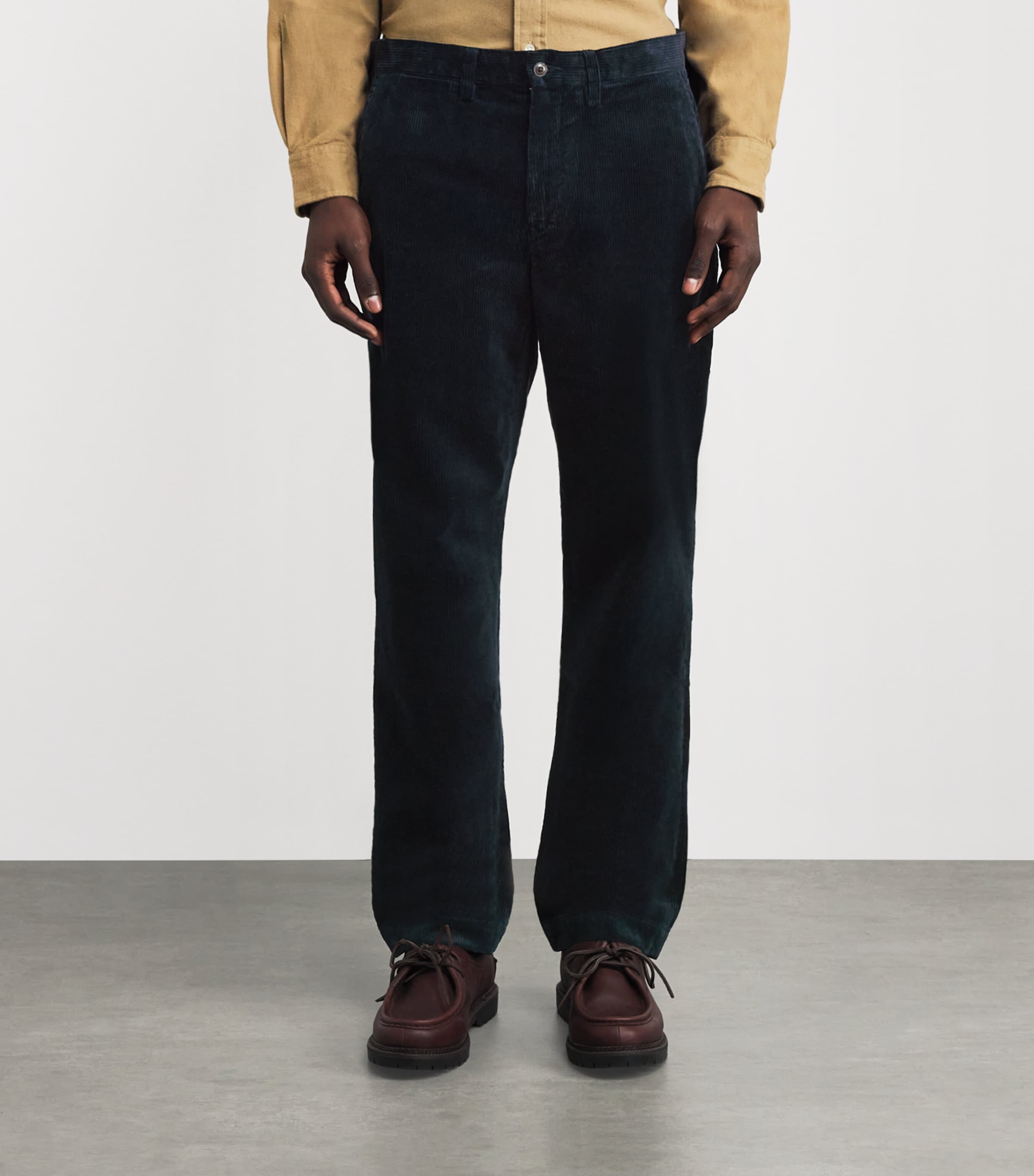 Corduroy Bedford Trousers NAVY Image 3