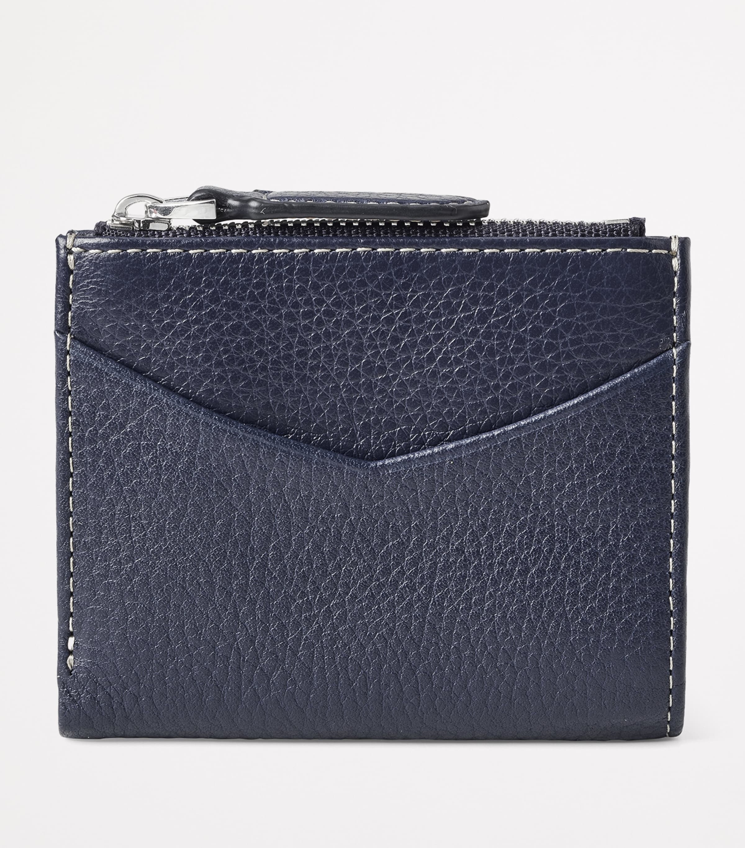 Leather Hudson Pocket Wallet NAVY Image 2