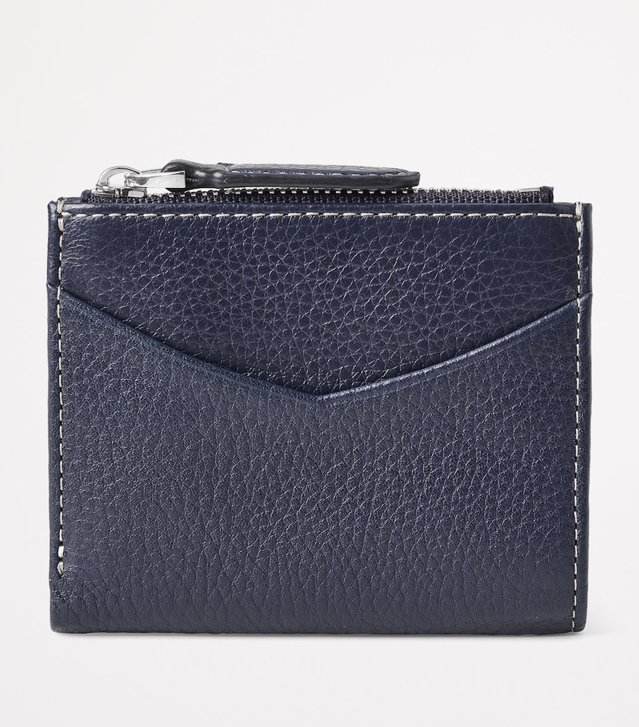 Leather Hudson Pocket Wallet NAVY Image 2