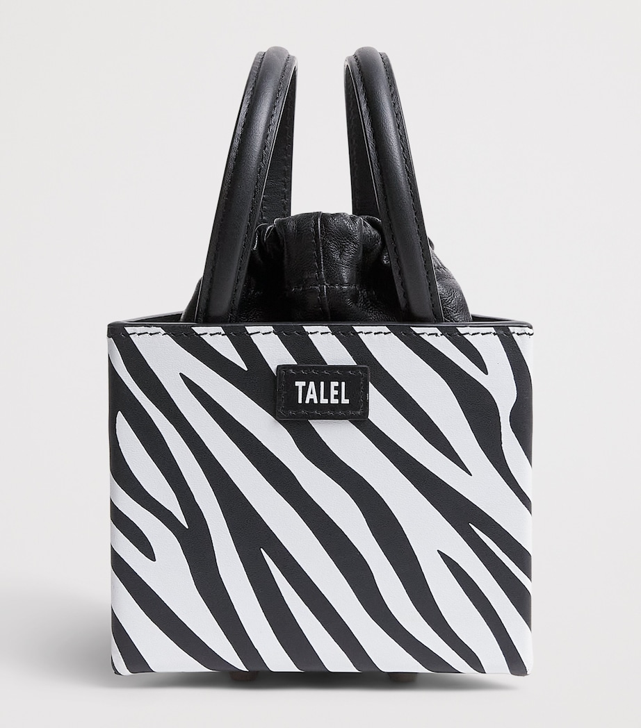 Talel Paris Small Leather Triangle Bag Zebra Image 3
