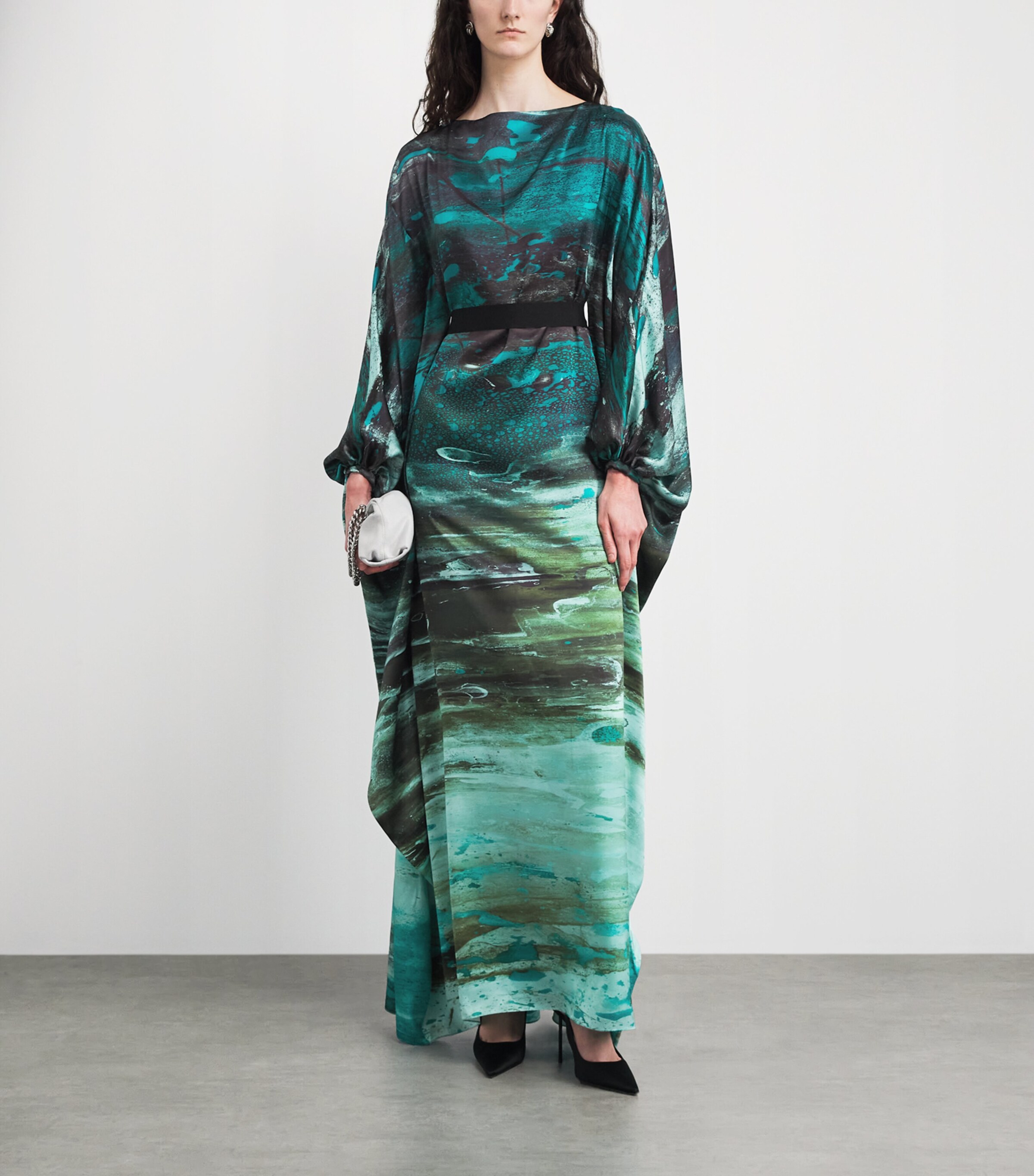 Roksanda Womens Silk Raziya Maxi Dress Brush Teal/mint Image 2