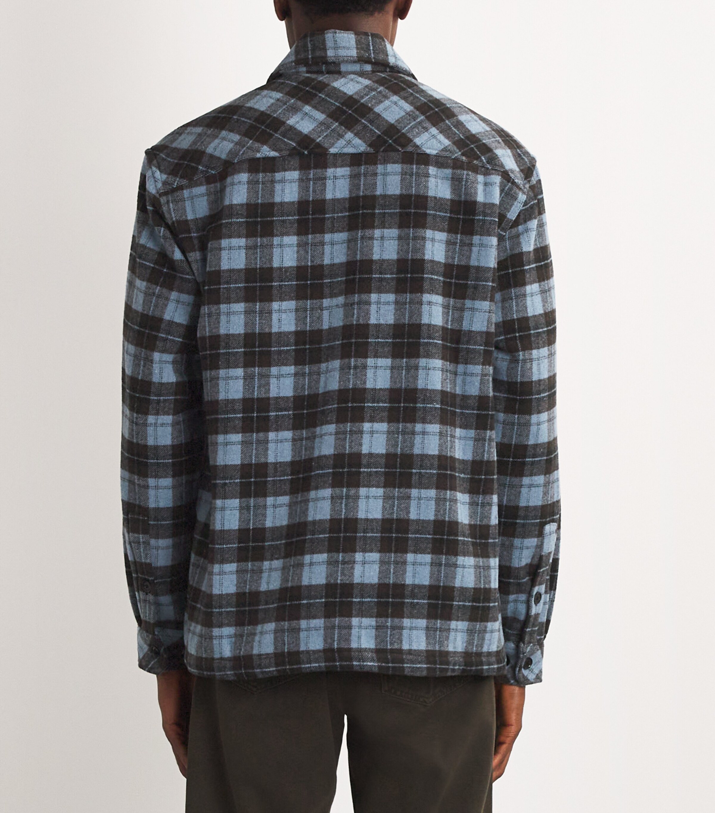 Wool-Blend Check Sacastor Overshirt CORONET BLUE CH Image 4