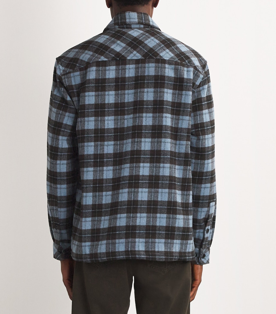 Wool-Blend Check Sacastor Overshirt CORONET BLUE CH Image 4