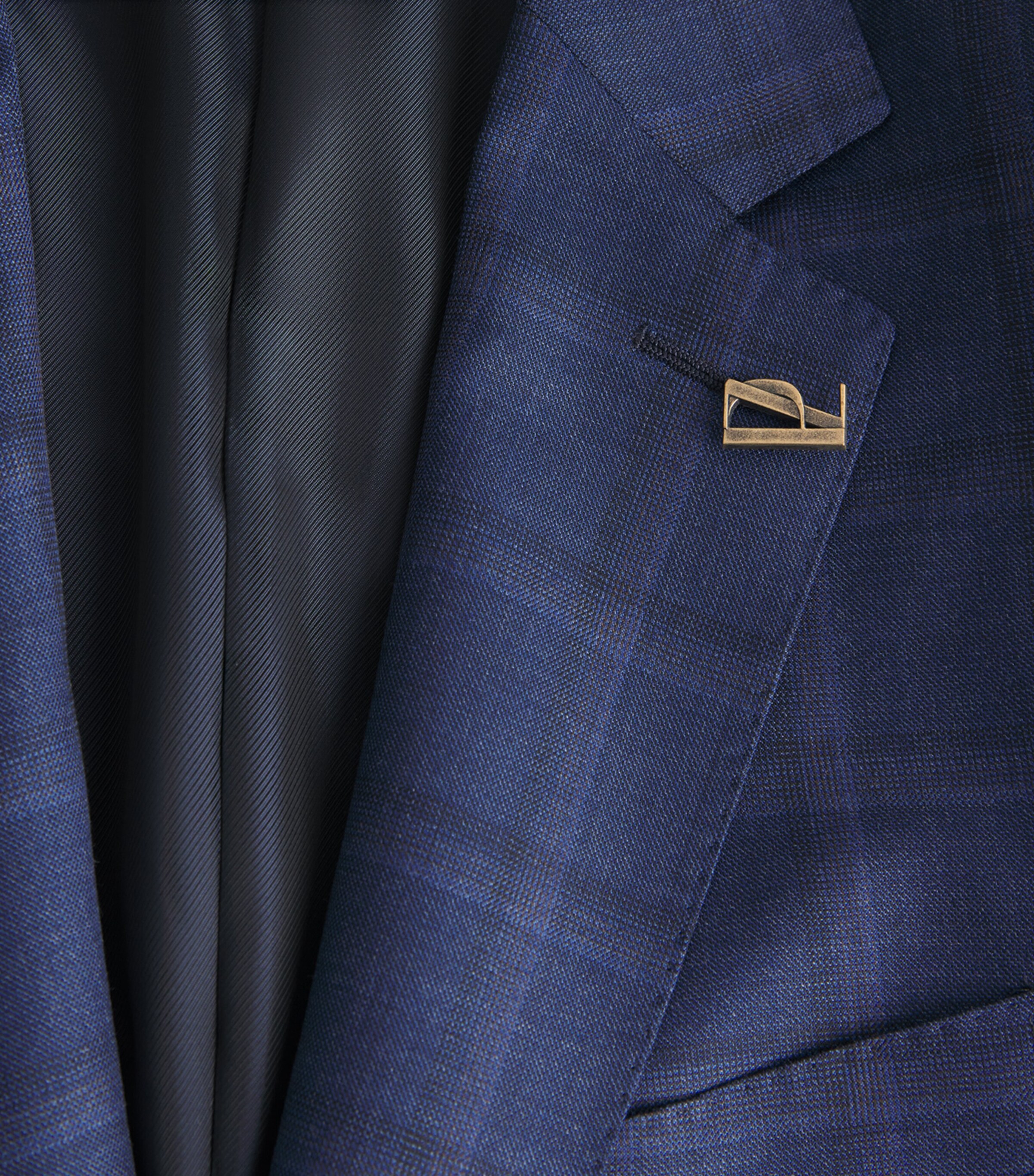 Wool Check Blazer 01 BLUE NAVY Image 5