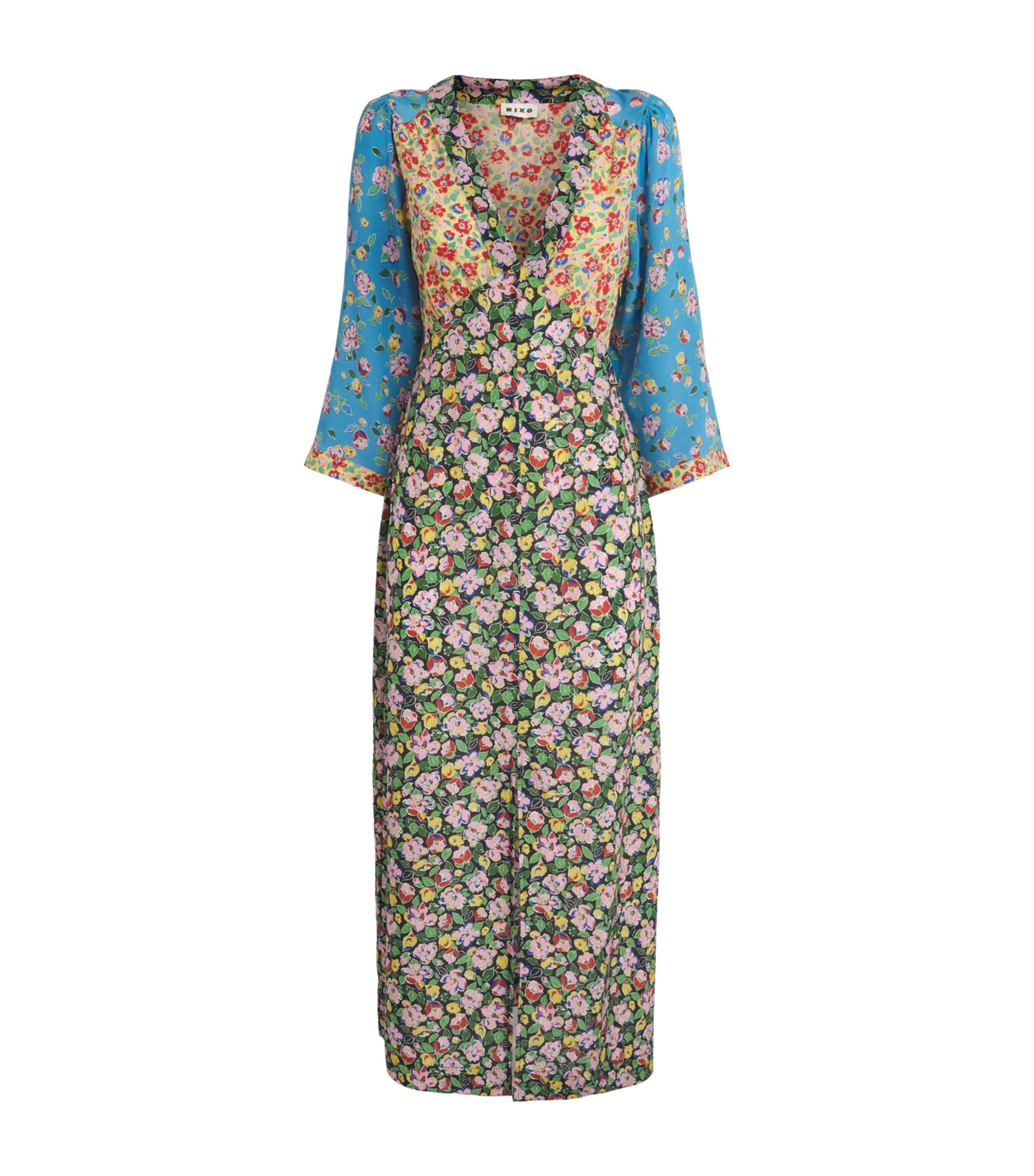 Silk Dahlia Midi Dress JEANNIE MIX MULTI Image 1