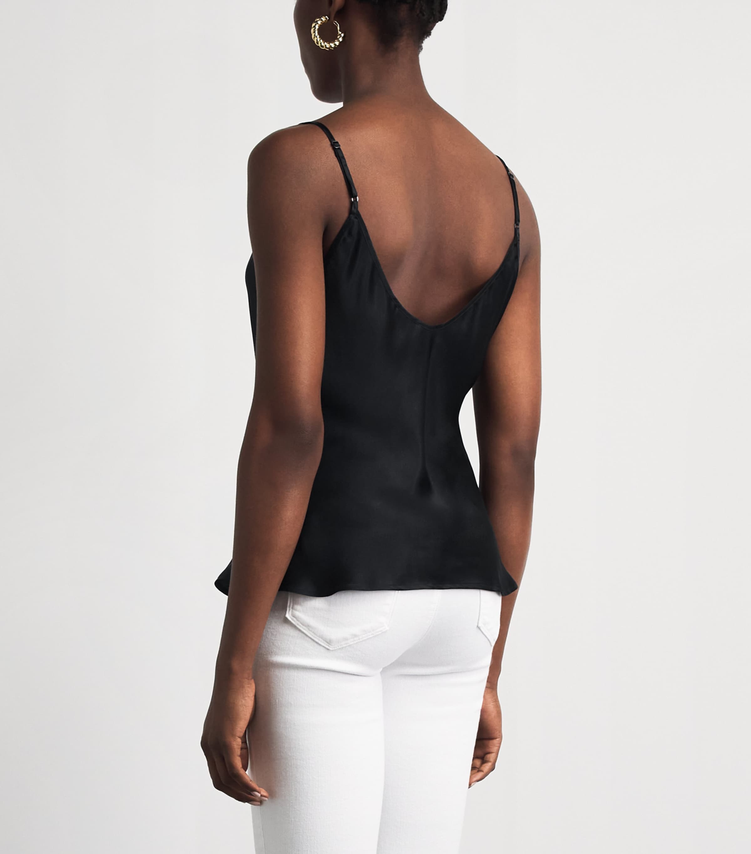 L'Agence Womens Silk Lexi Camisole Black Blac Image 5
