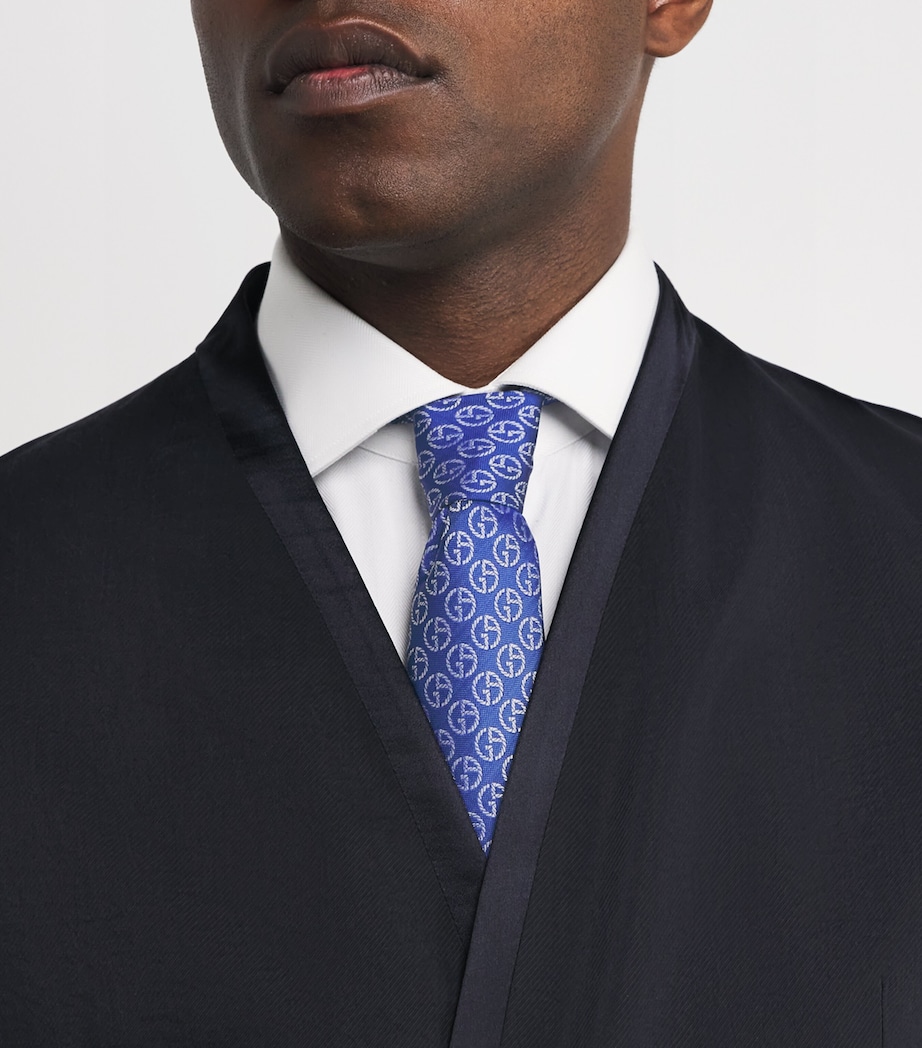 Silk Monogram Embroidery Tie FB065 Image 2