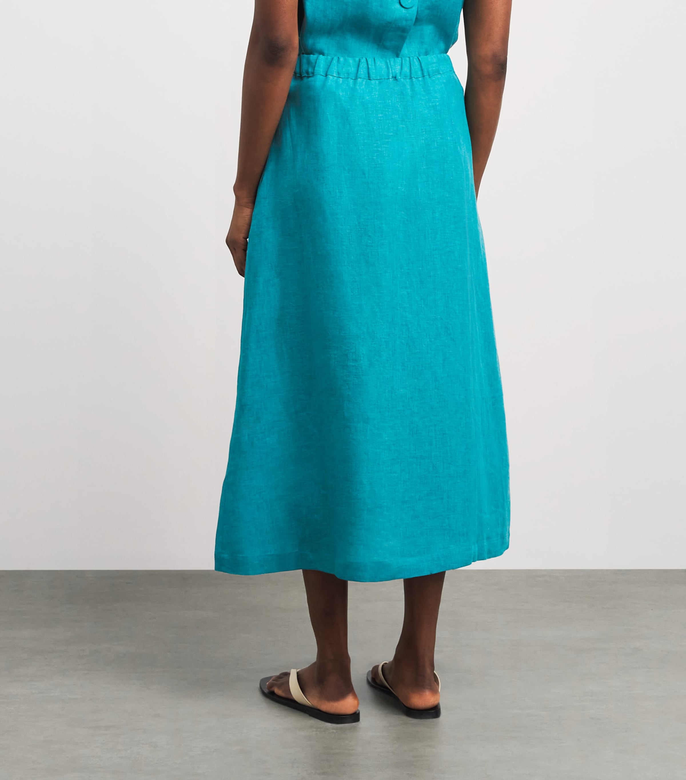 Eres Womens Linen Amusante Midi Skirt Persane Image 5