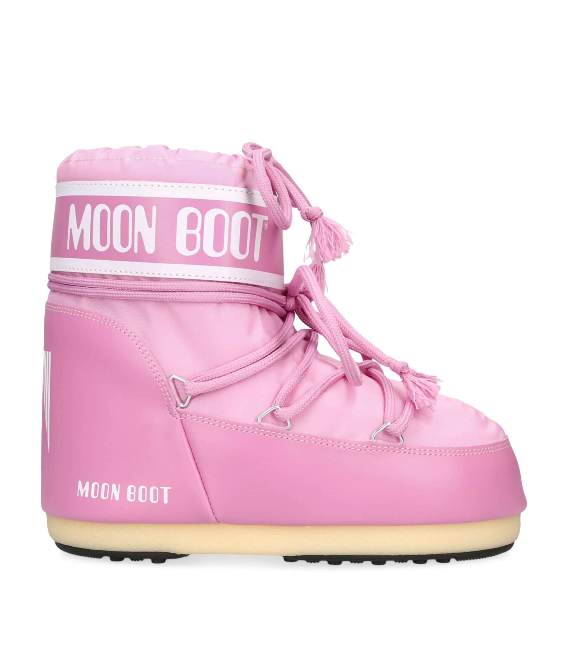 Moon Boot Pink Icon Low Nylon Boots In Pink