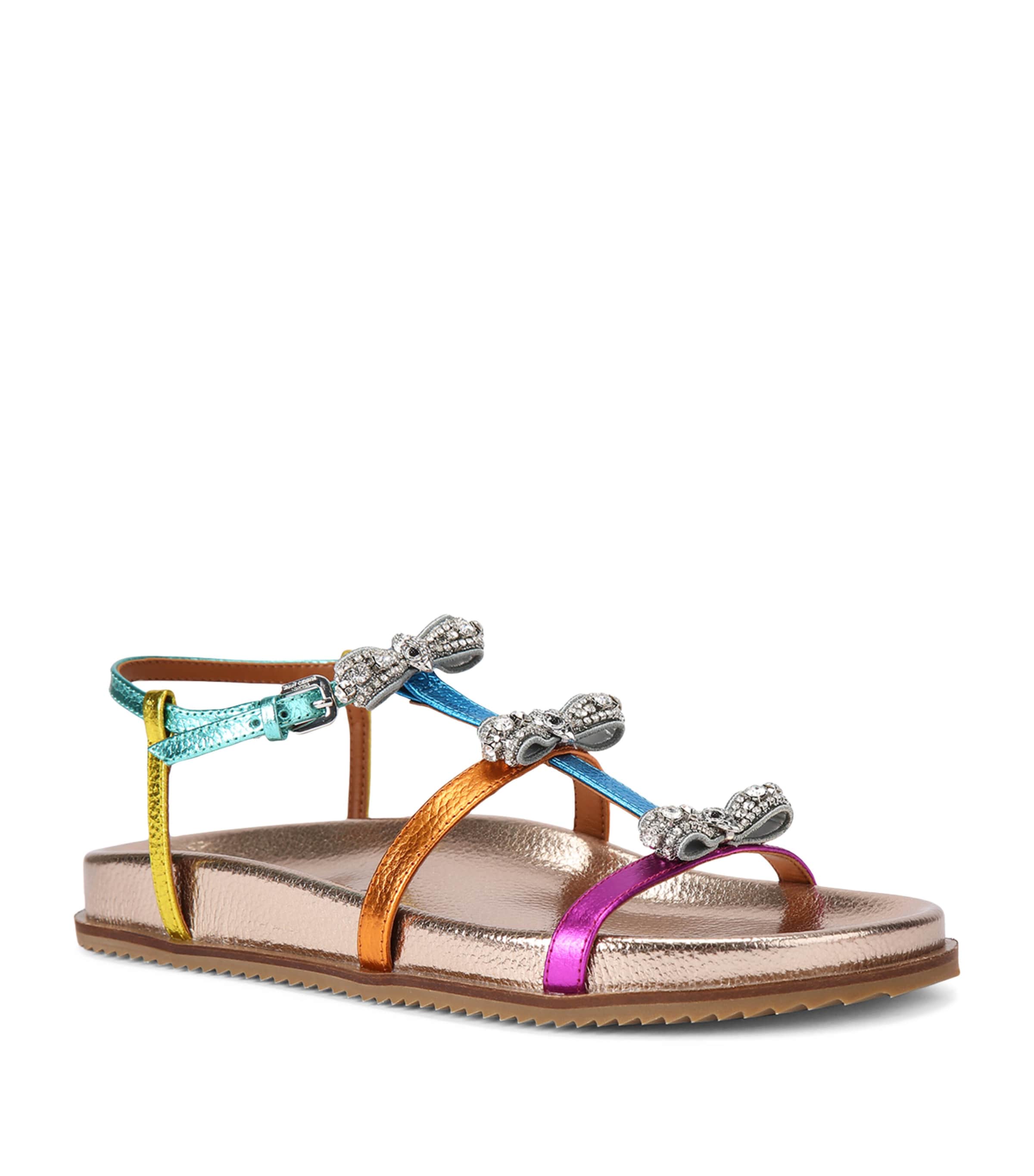 Kurt Geiger London Leather Crystal Bow Pierra Sandals Mult/other Image 1