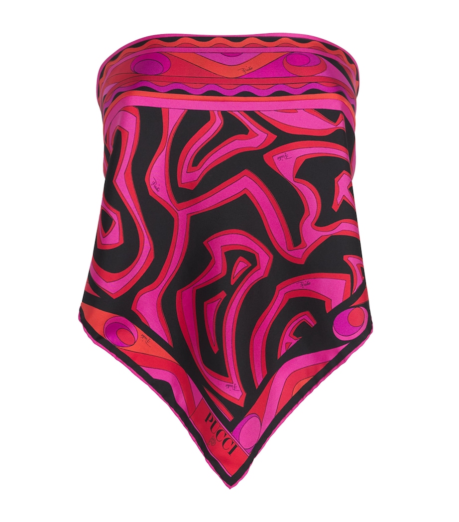 PUCCI Womens Silk Printed Bandeau Top Image 1