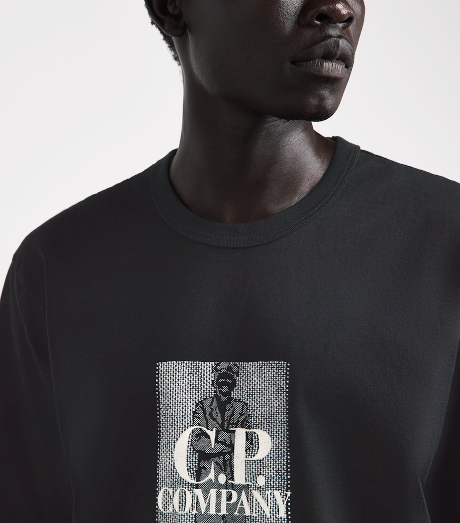 C.P. Company Mens Cotton Embroidered Logo T-Shirt Image 3