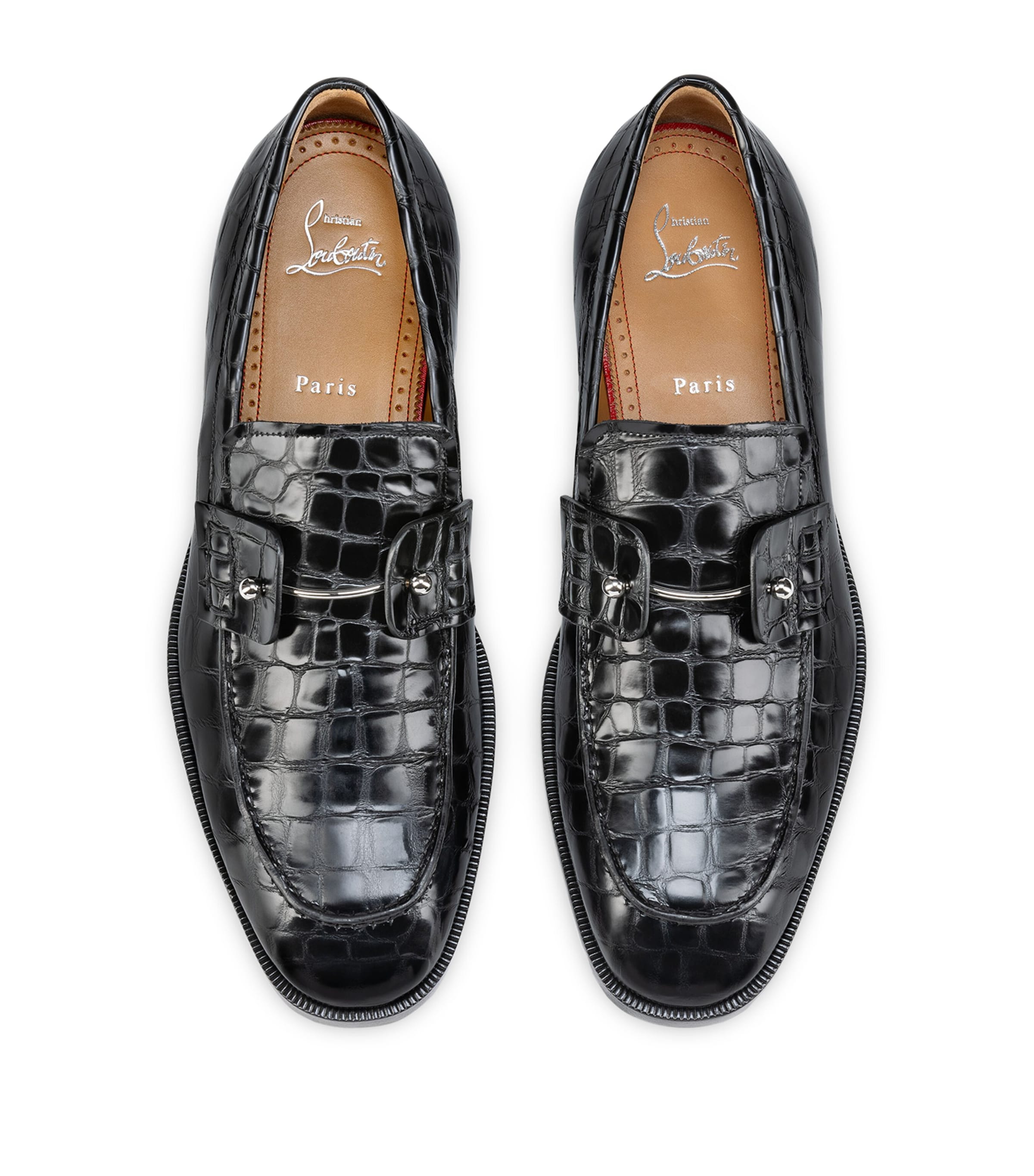 Chambelimoc Croc-Embossed Loafers