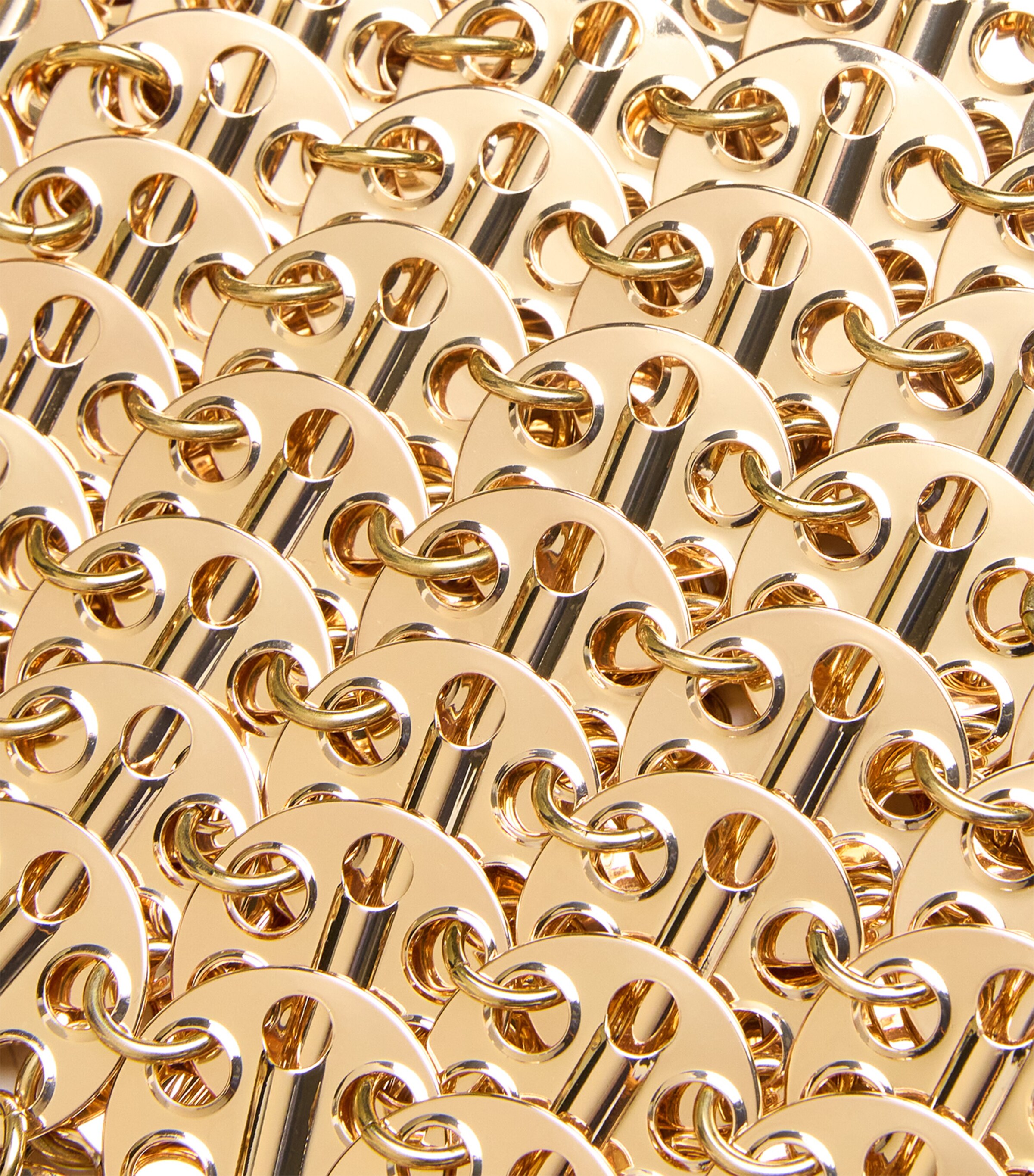 Rabanne Womens Chainmail Crop Top Gold Image 5