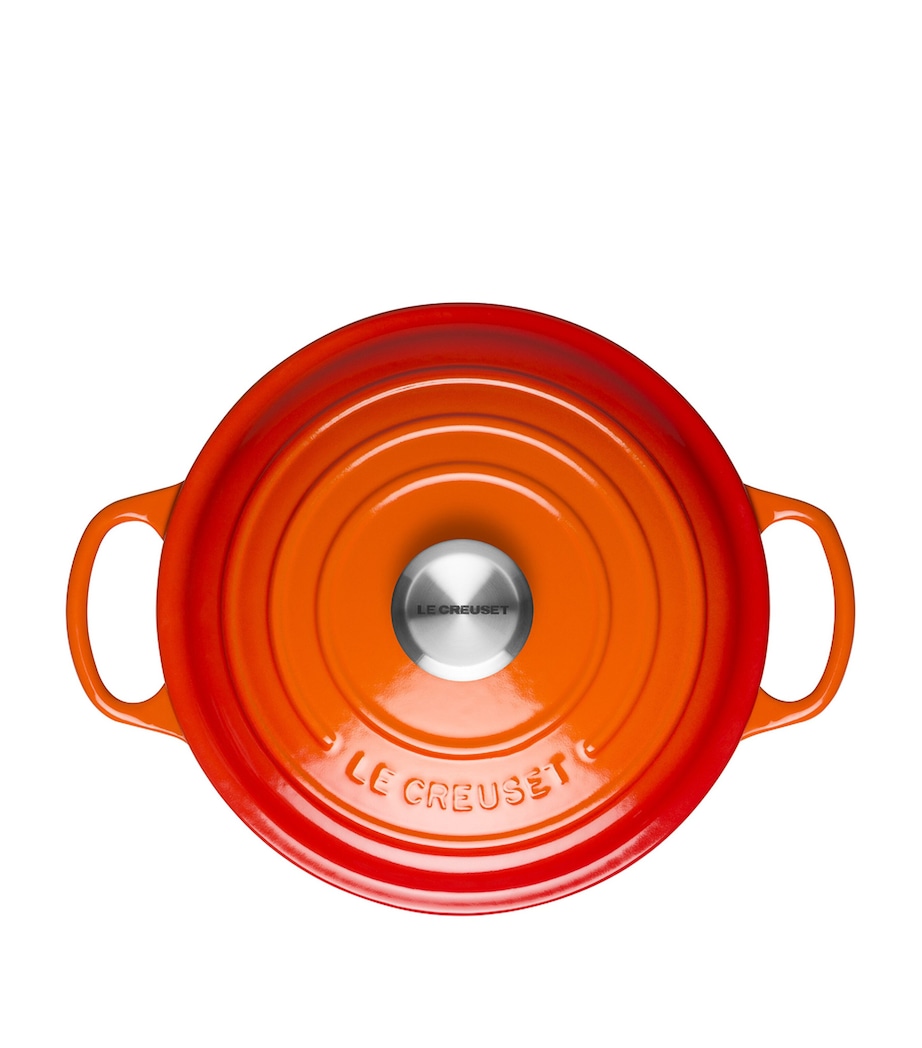 Le Creuset Cast Iron Round Casserole Dish (26cm) Volcanic Image 2