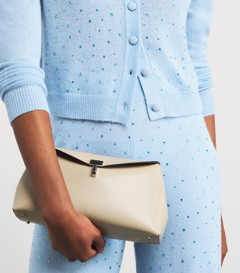 Wool-Cashmere Crystal-Embellished Trousers 11 BLUE Image 6