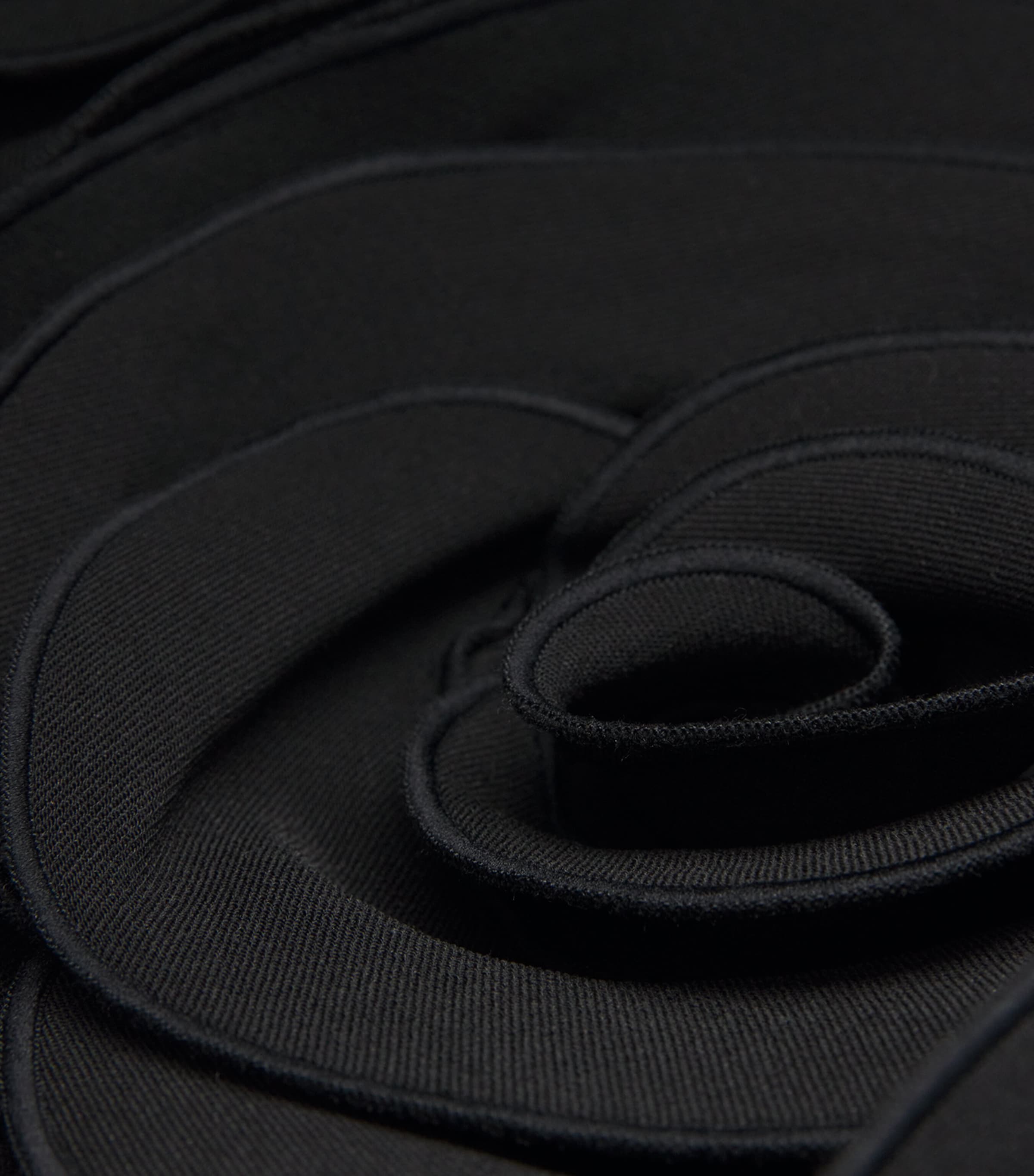 Crepe 3D Flower Mini Dress BLACK Image 5