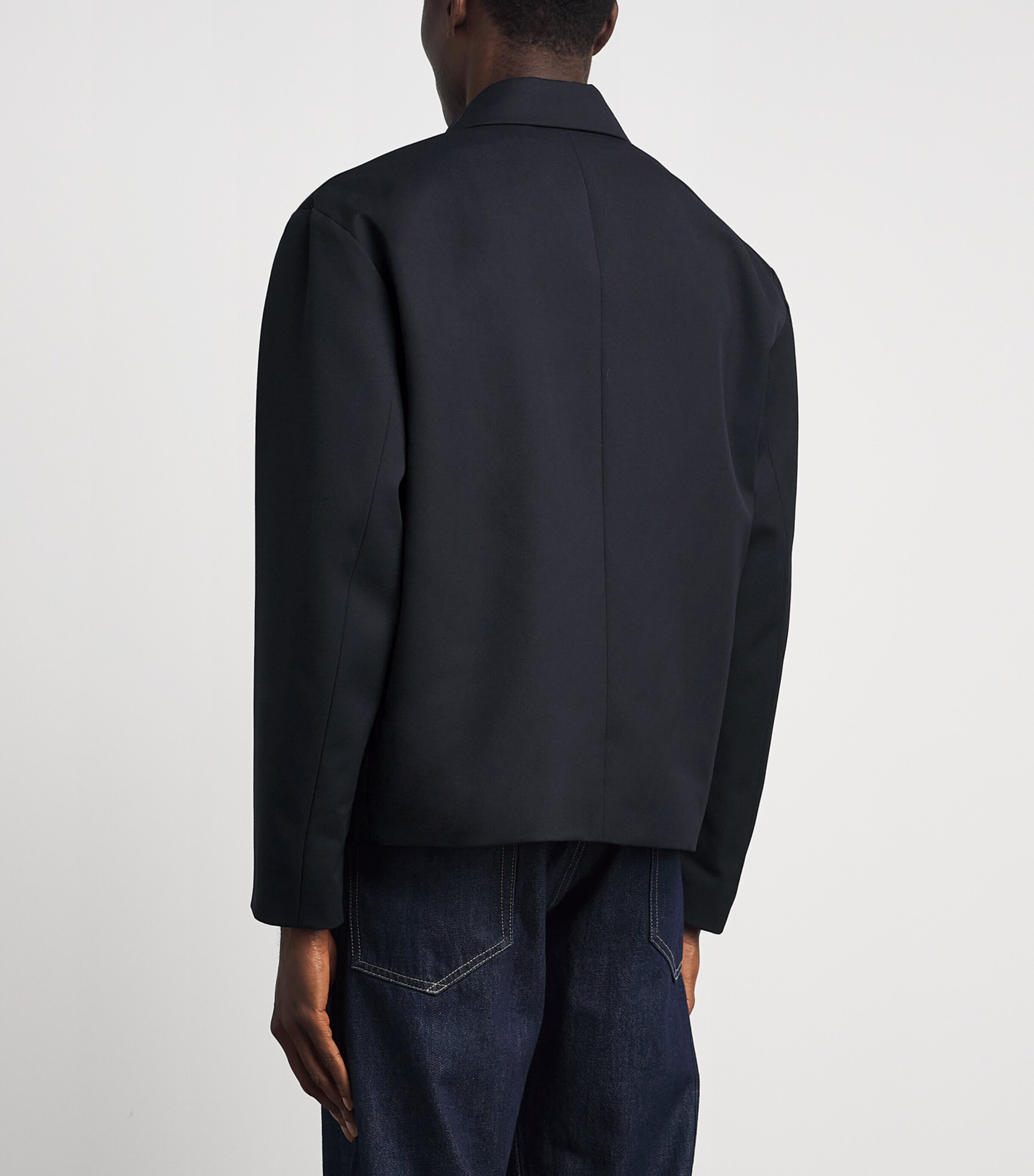 Sandro Paris Mens Lightweight Zipped Jacket Navy Blue Image 5