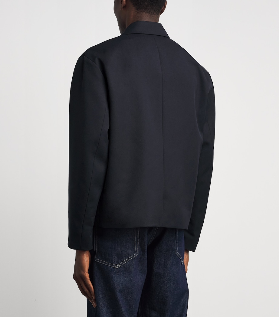 Sandro Paris Mens Lightweight Zipped Jacket Navy Blue Image 5