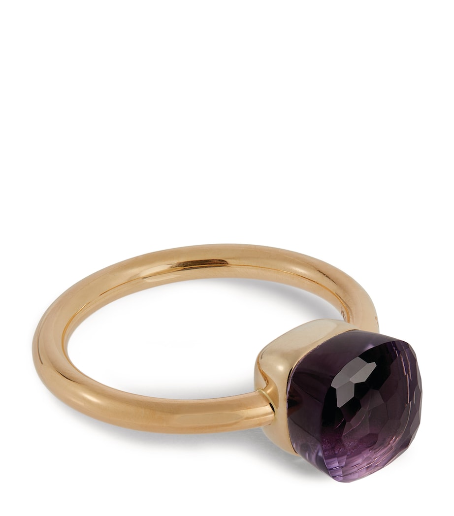 Rose Gold, White Gold and Amethyst Nudo Petit Ring 000OI Image 1