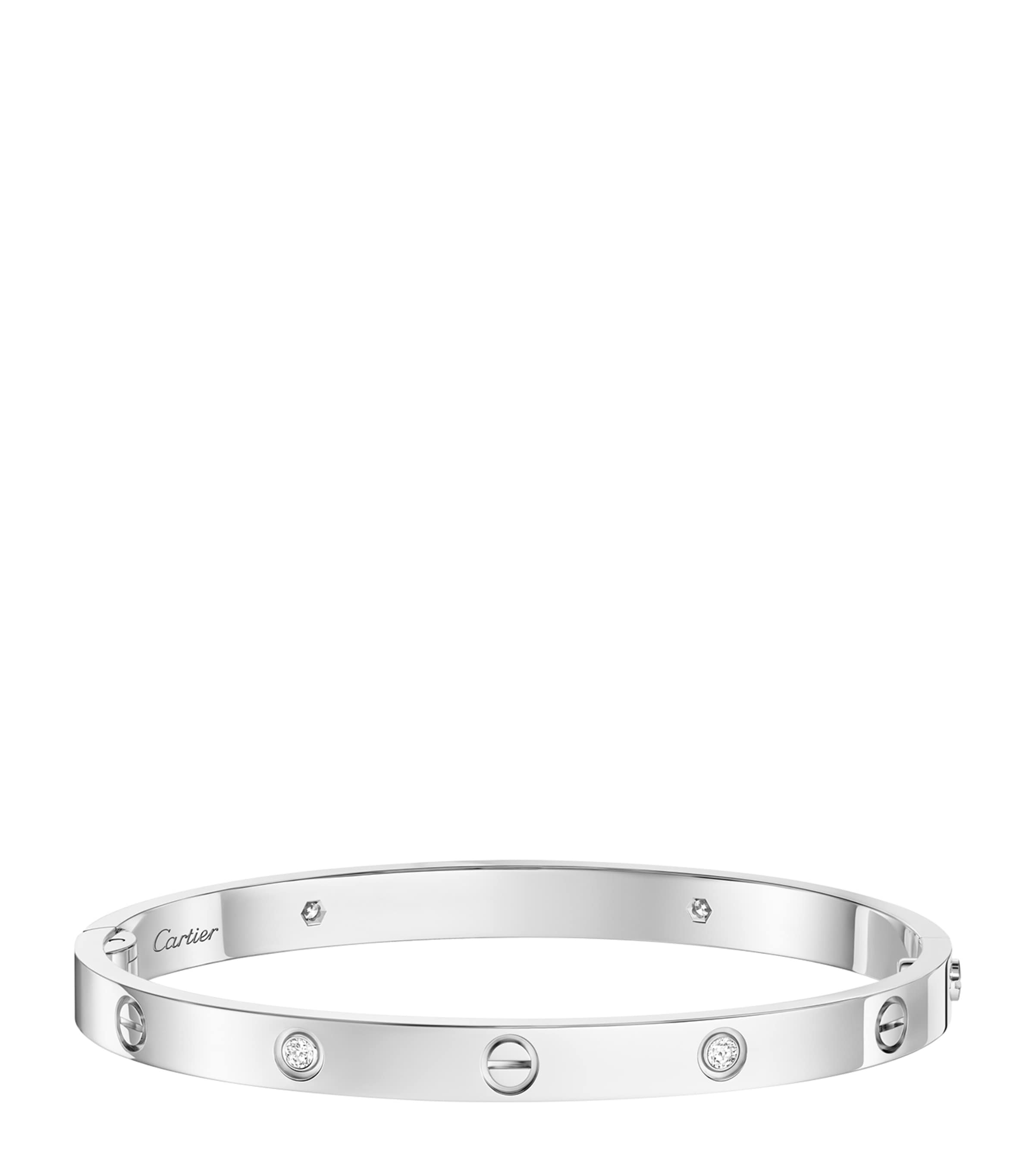 Medium White Gold and Diamond LOVE Bracelet WHITE GOLD Image 1