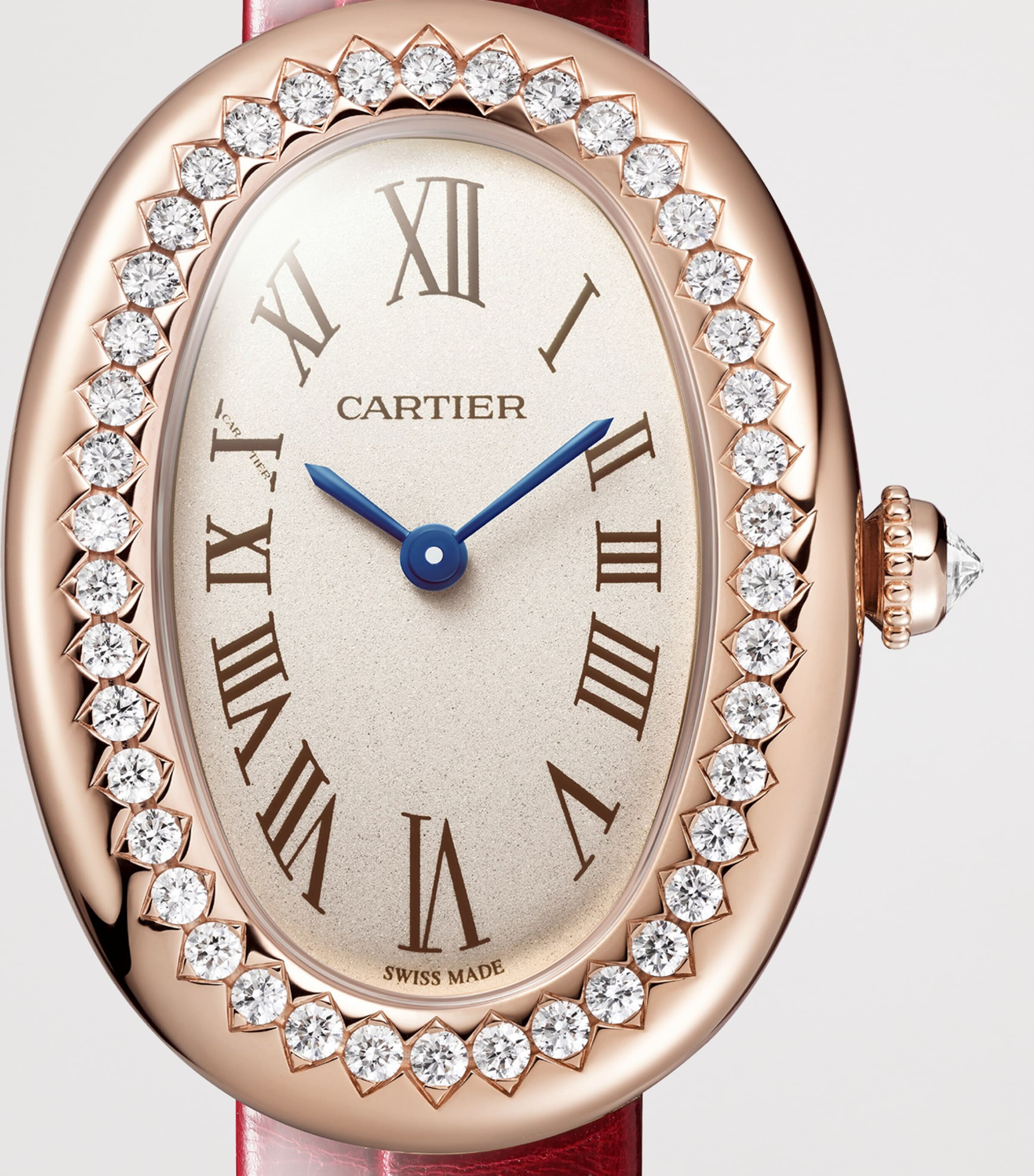Cartier Small Rose Gold and Diamond Baignoire de Cartier Watch 23.1mm Silvered Image 6