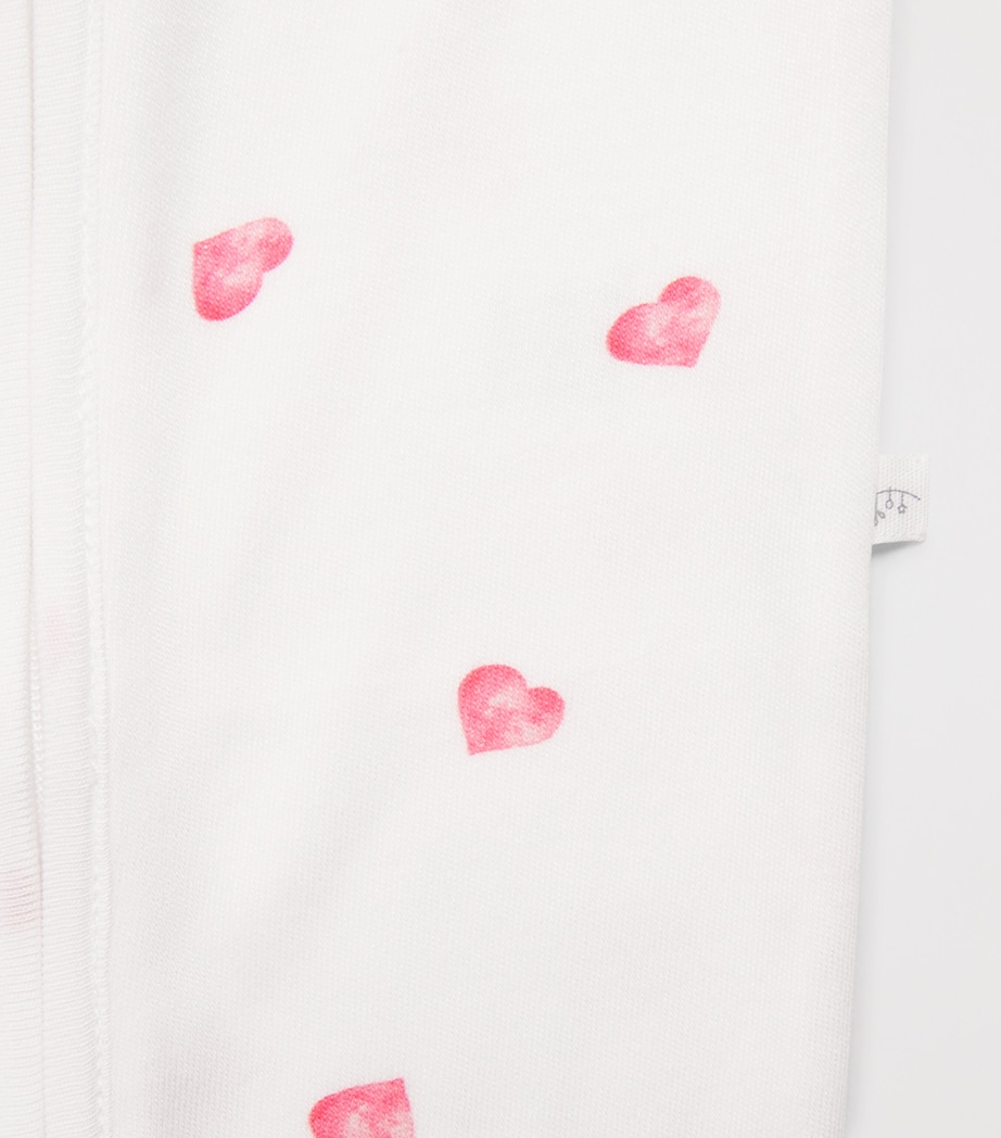 Rosa & Blue Bamboo-Organic Cotton Heart All-In-One (3-6 Months) Pink Heart Image 3