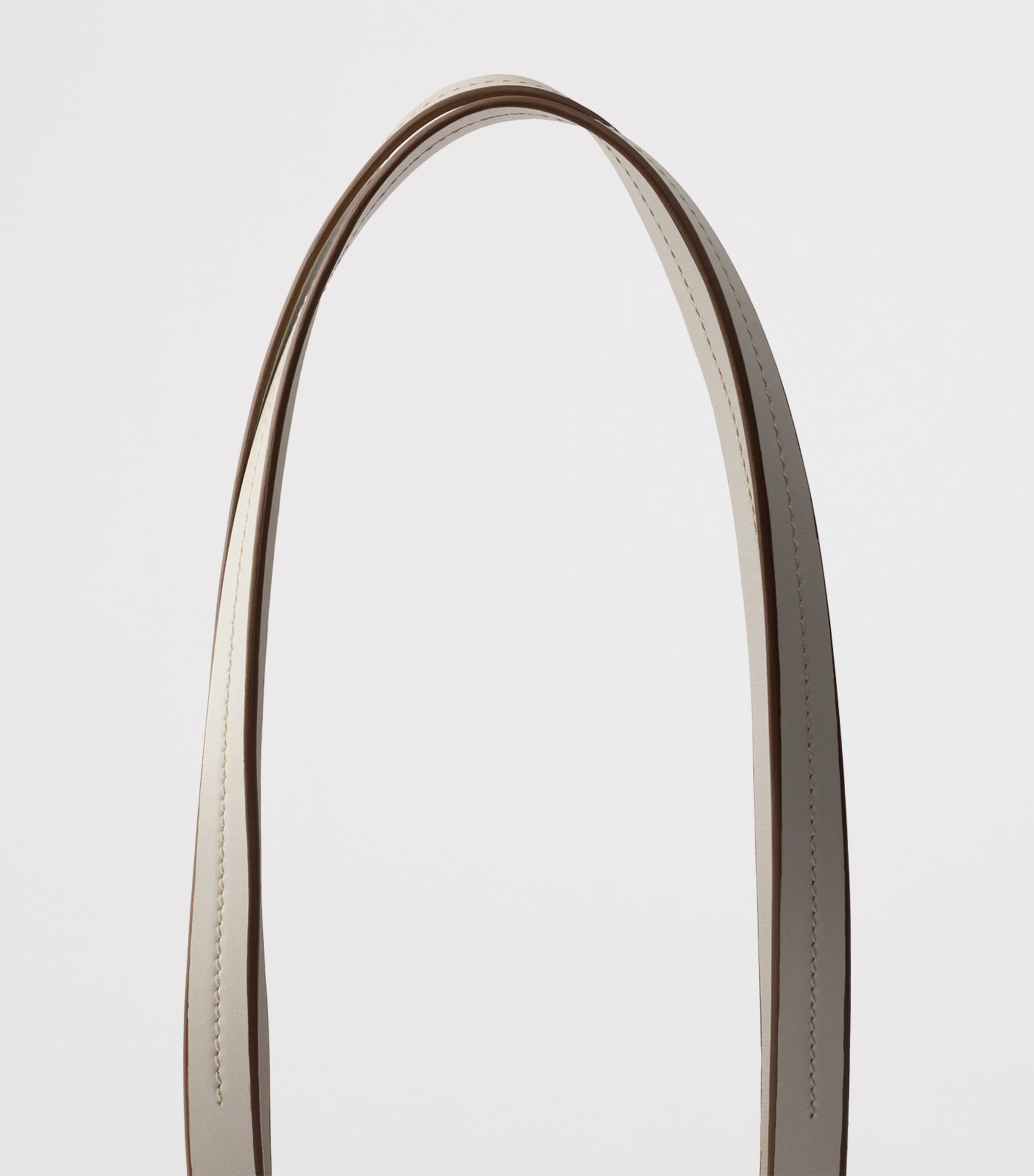 Prada Womens Medium Leather Route Tote Bag Neutral Image 8