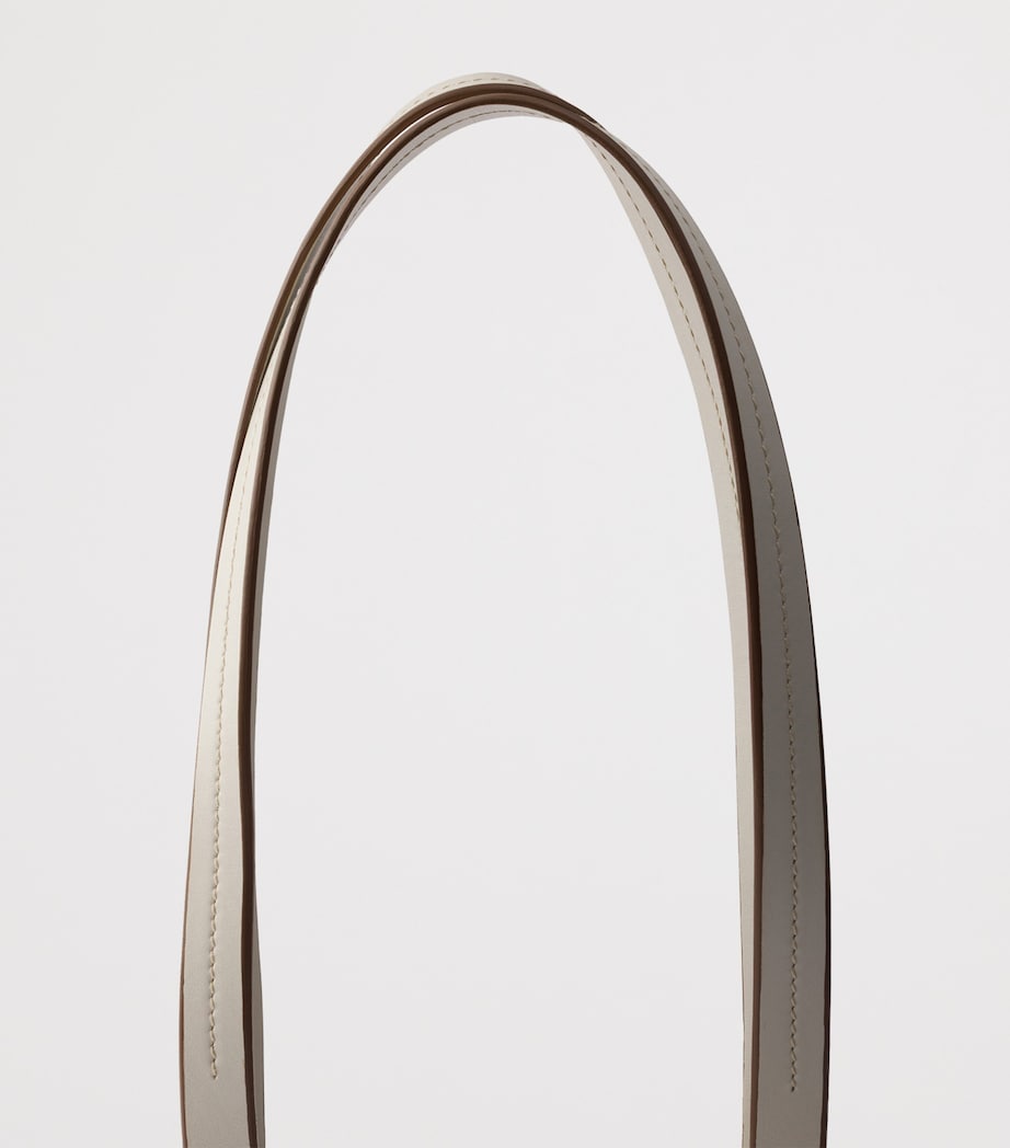 Prada Womens Medium Leather Route Tote Bag Neutral Image 8