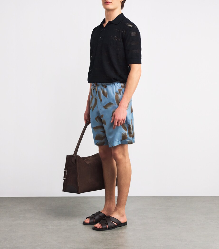 Crocheted Polo Shirt 509 NAVY Image 2