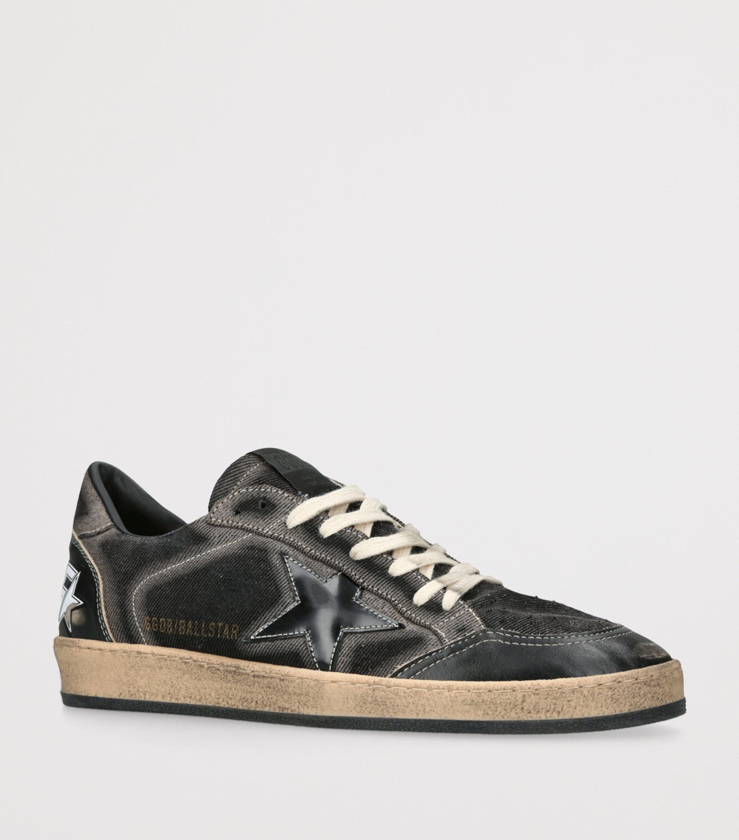 Golden Goose Denim Ball Star Sneakers Black Image 3