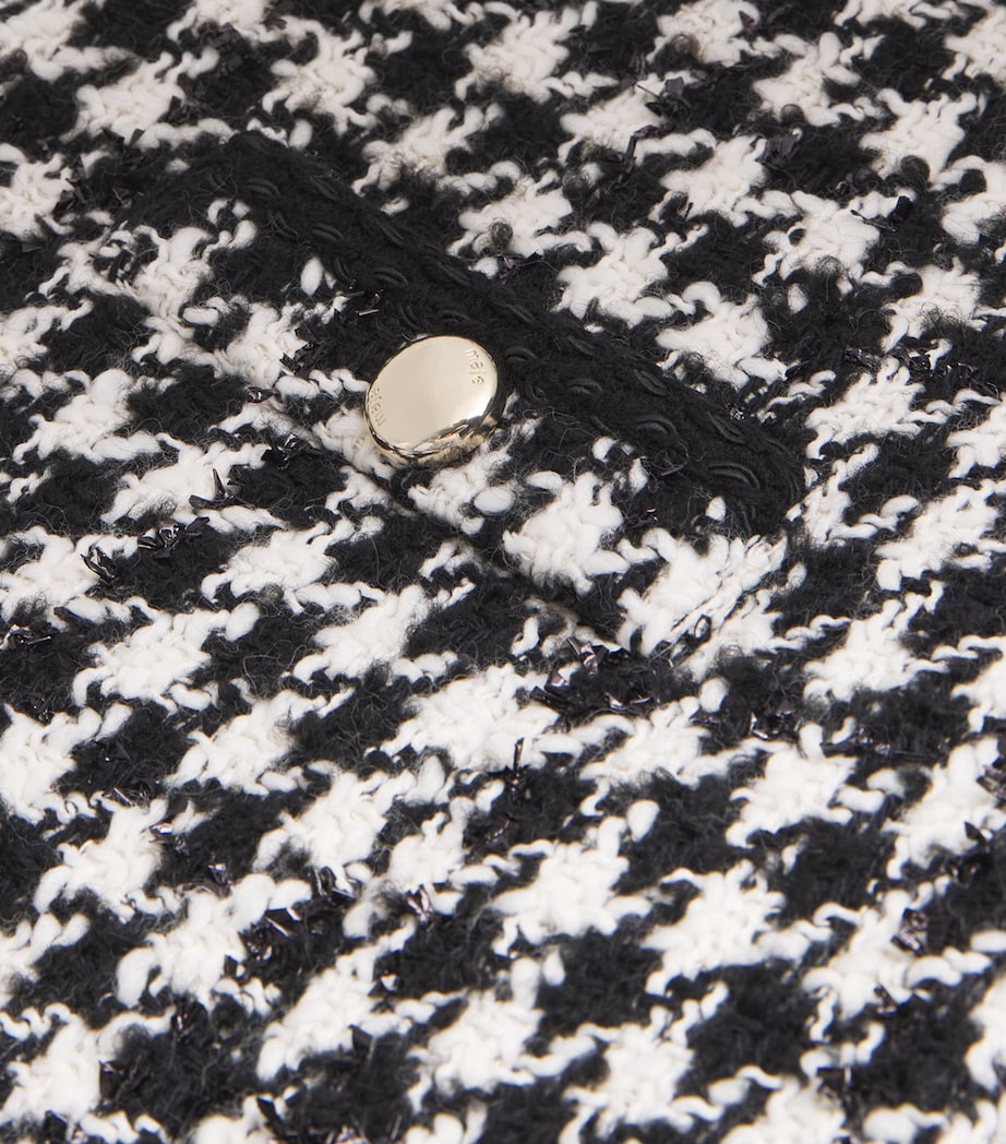 Tweed Houndstooth Mini Dress BLACK / WHITE Image 5