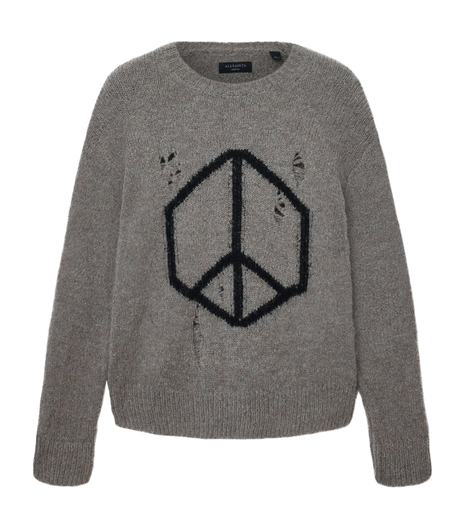 Wool-Blend Message Sweater GUNMETAL GREY Image 1