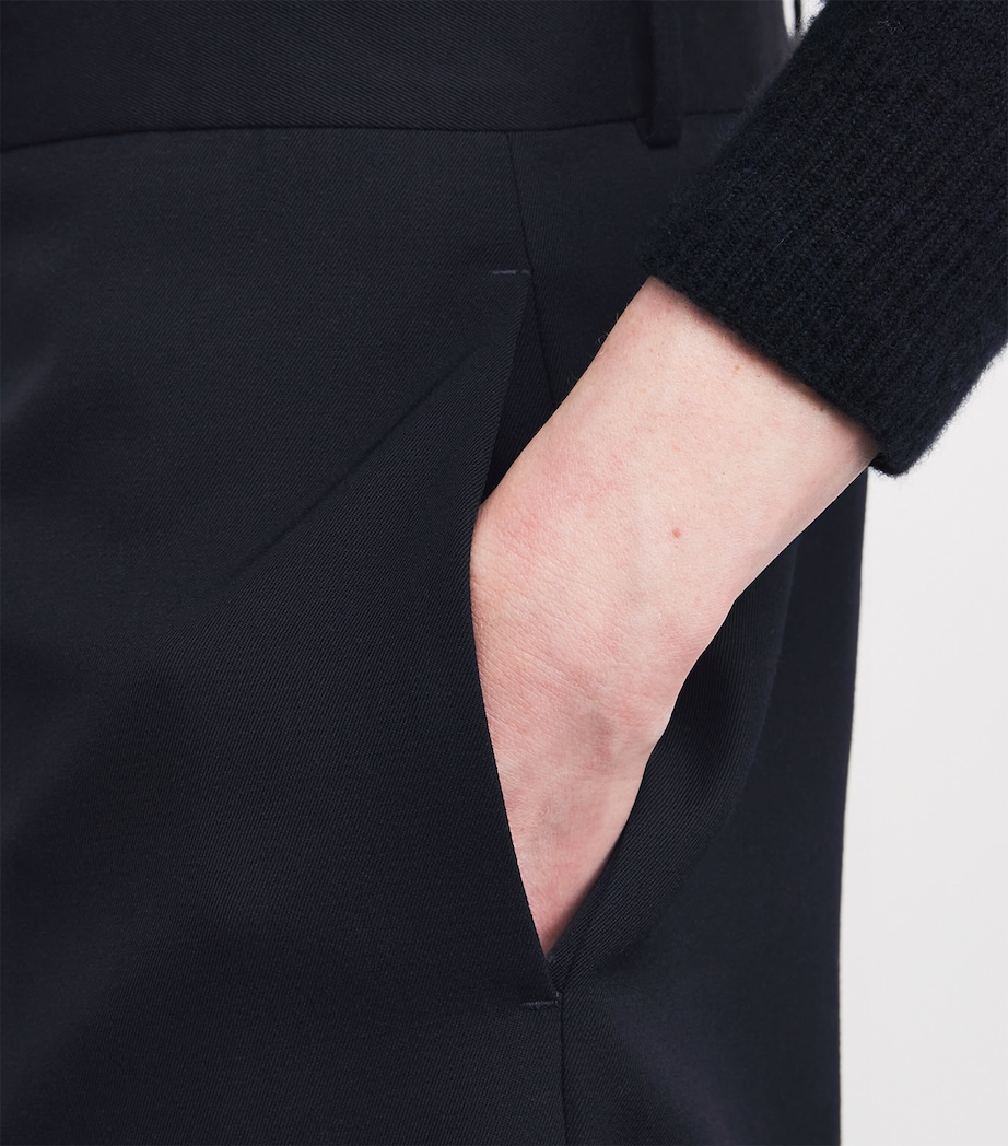 The Row Womens Dender Wool Trousers Dark Navy Image 5