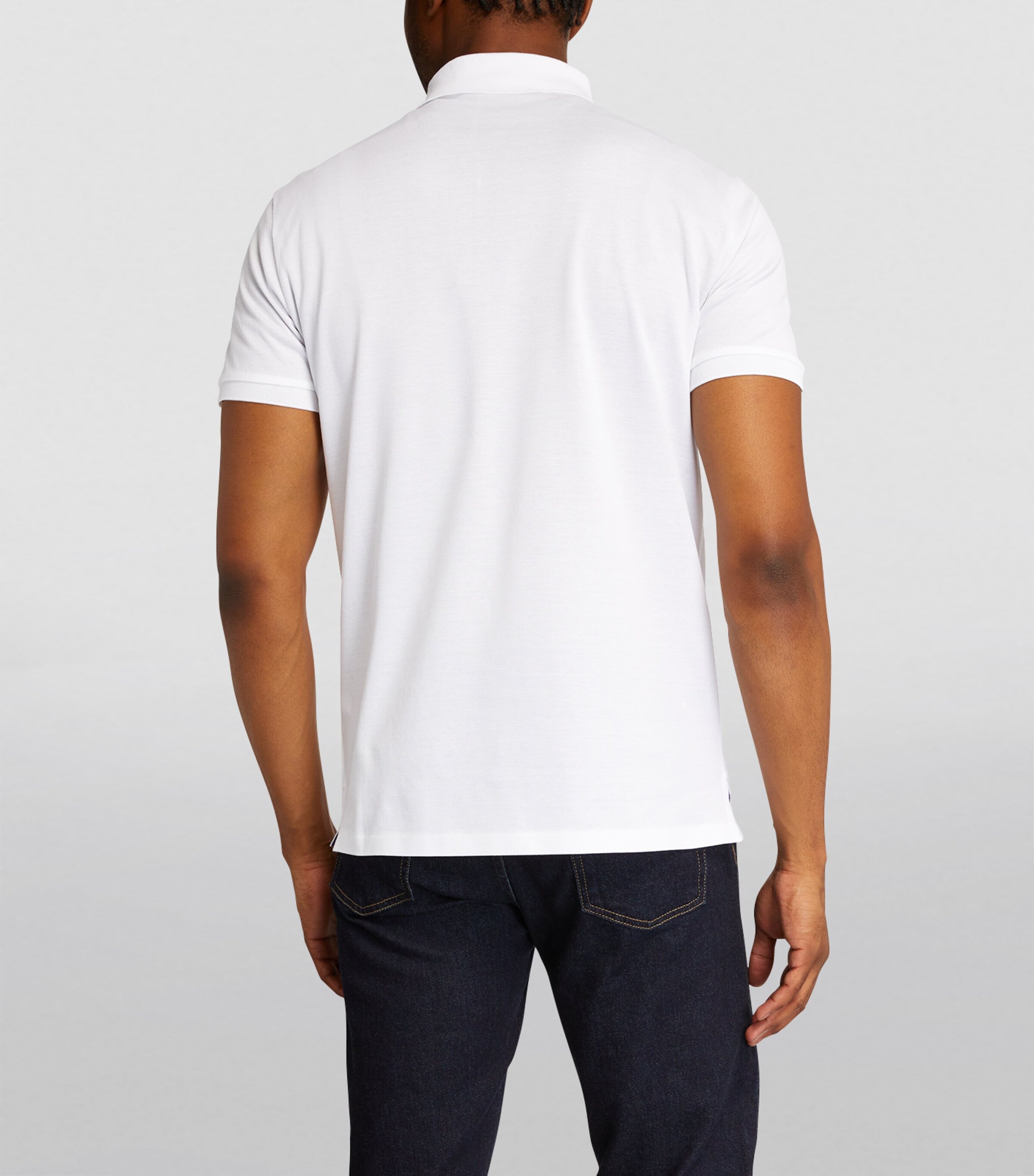 Cotton Logo Polo Shirt CLS WHT/ Image 4