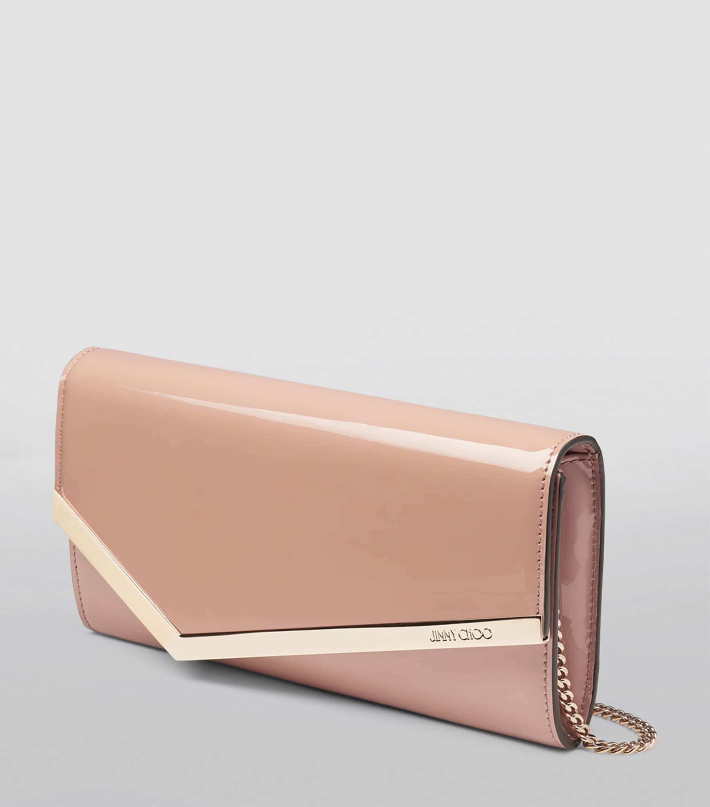 クラッチバッグ JIMMY CHOO CHOCOLATE LEATHER EMMIE CLUTCH Jimmy Choo Clutch 