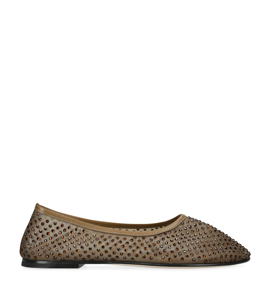 Embellished Balla Ballet Flats BROWN Image 1