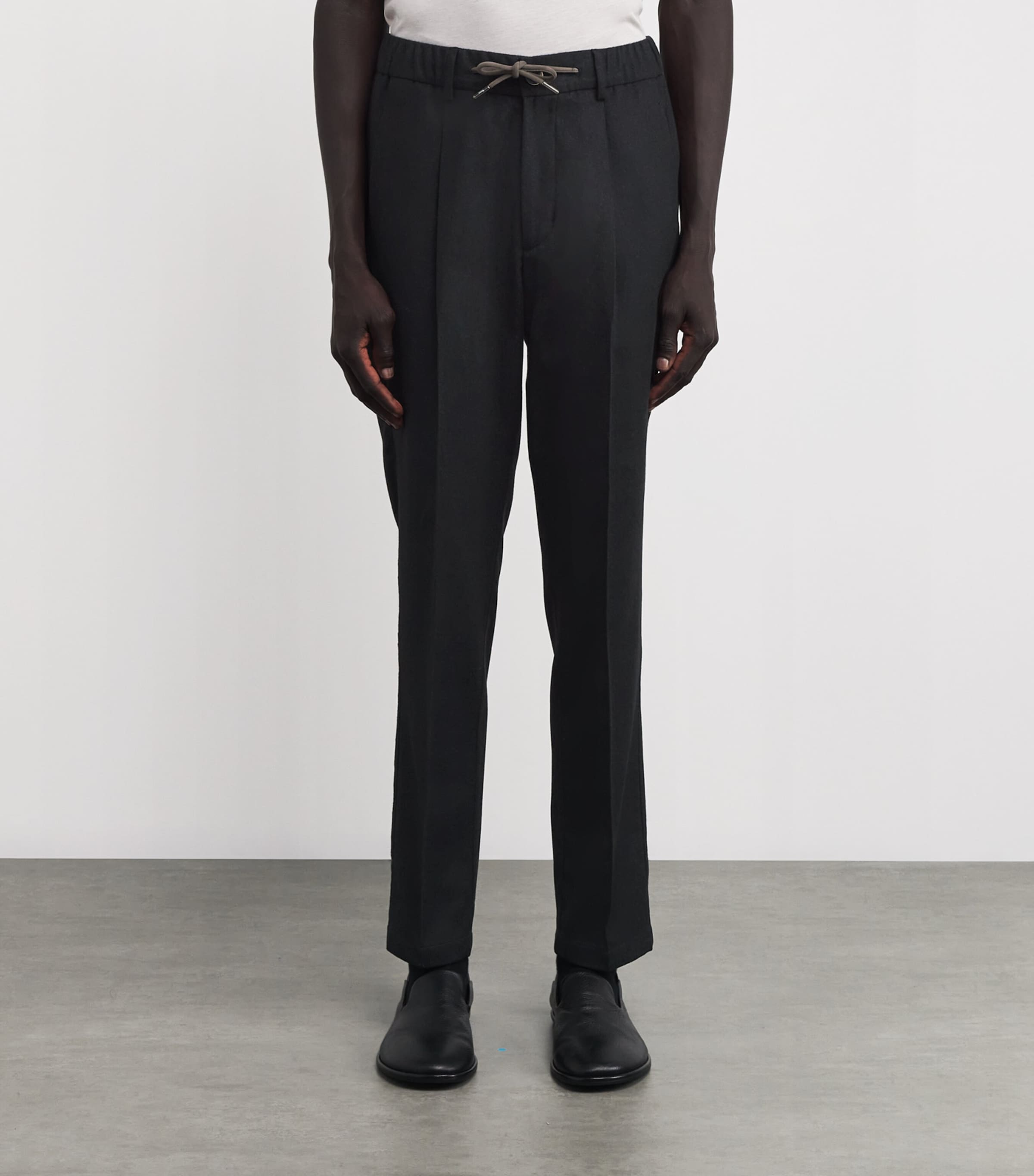 Silk-Cashmere Cargo Trousers BLACK Image 3