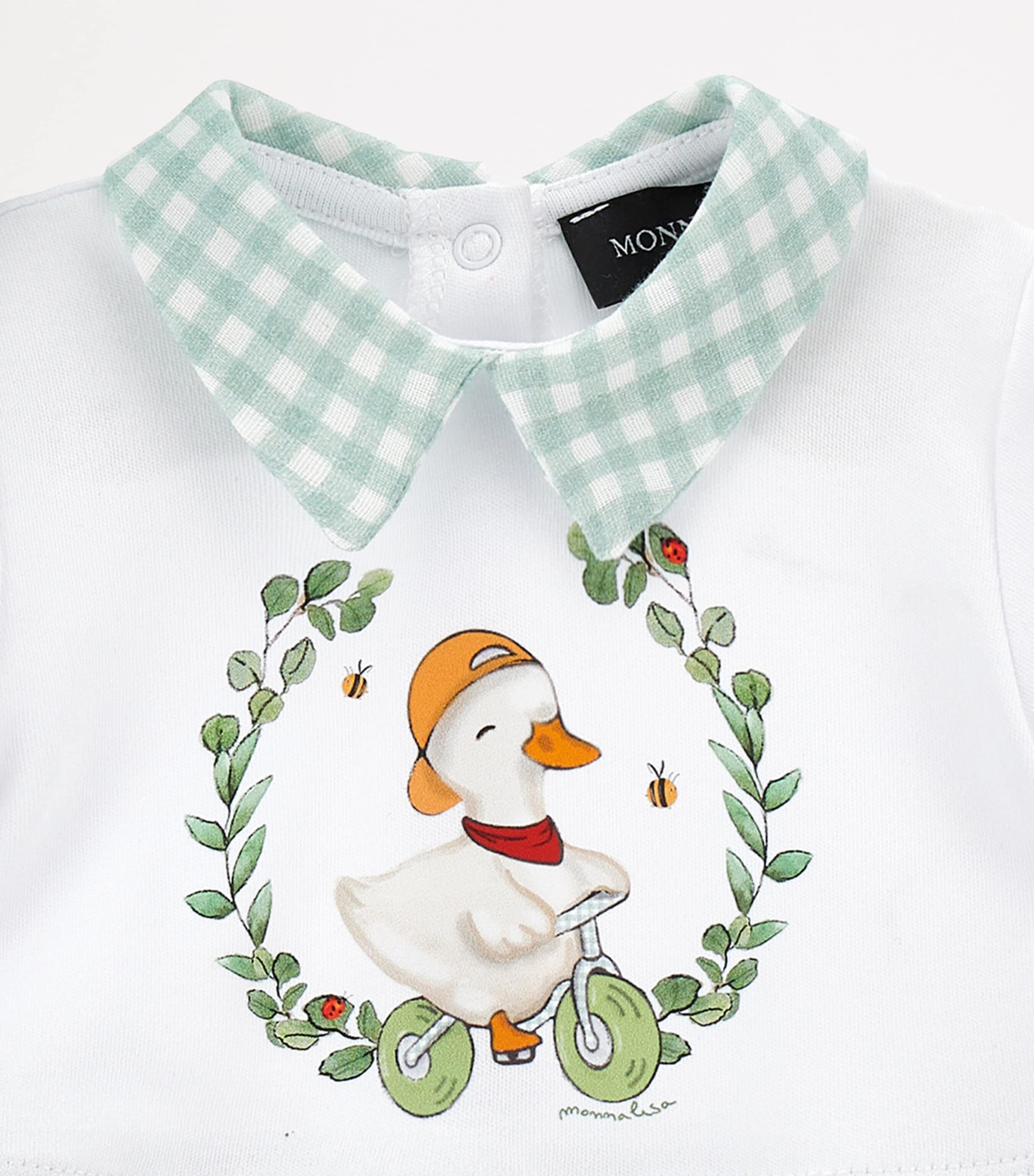 Cotton Duck Print Playsuit and Hat (1-9 Months) BIANCO+MULTICOLOR Image 4