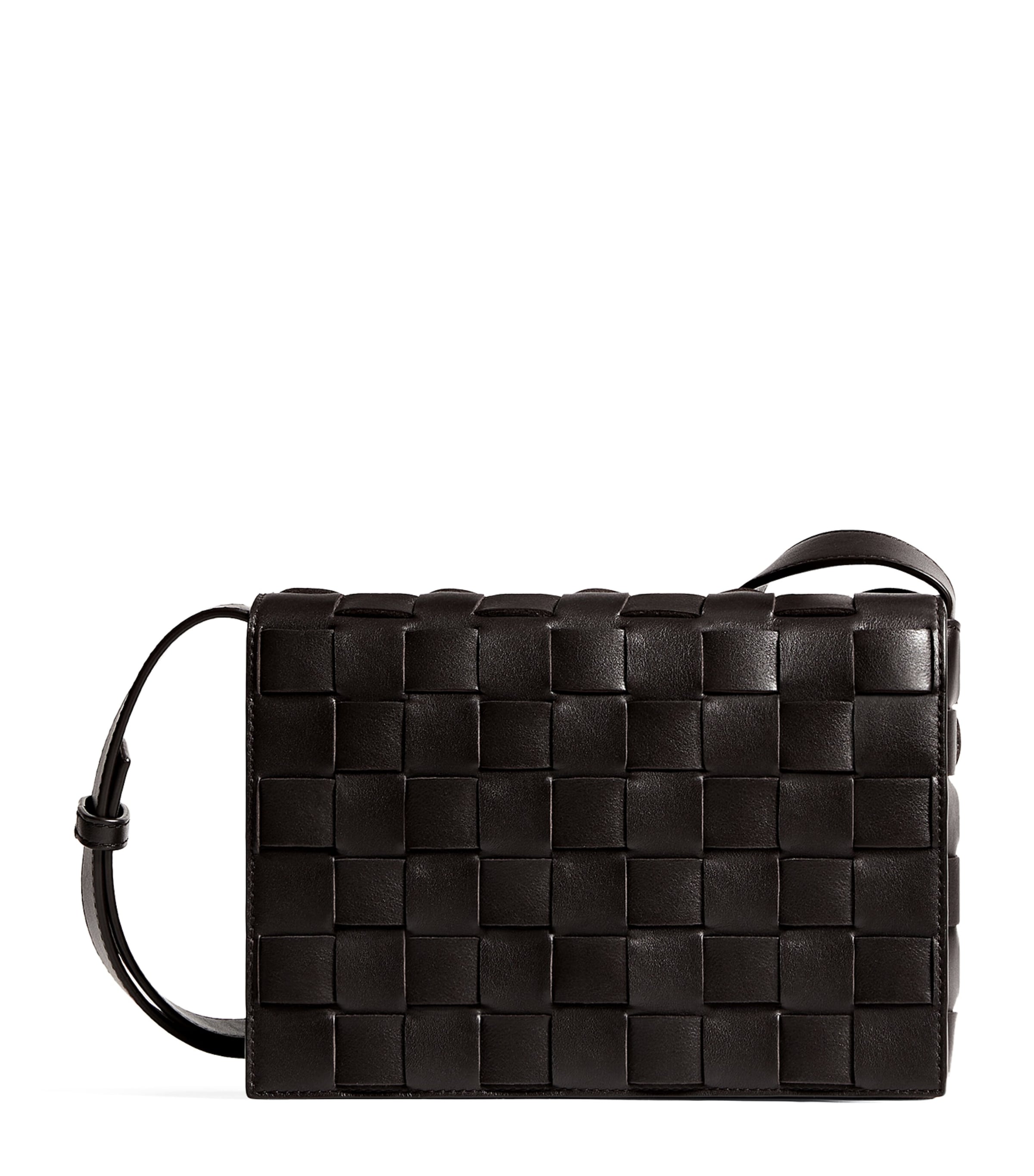 Bottega Veneta Leather Intrecciato Messenger Bag Image 1