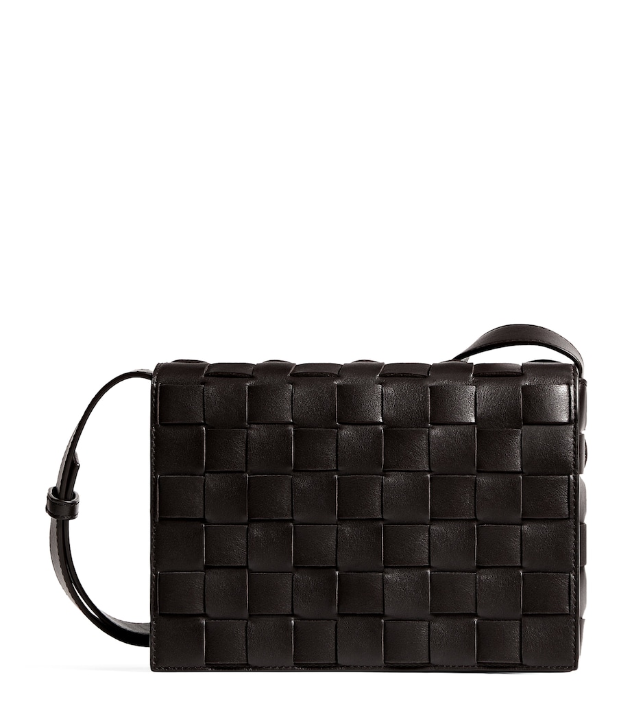 Bottega Veneta Leather Intrecciato Messenger Bag Image 1