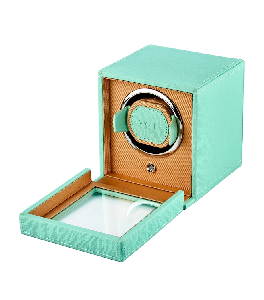 WOLF Cub Watch Winder with Cover Seltzer Mint/peach Image 4