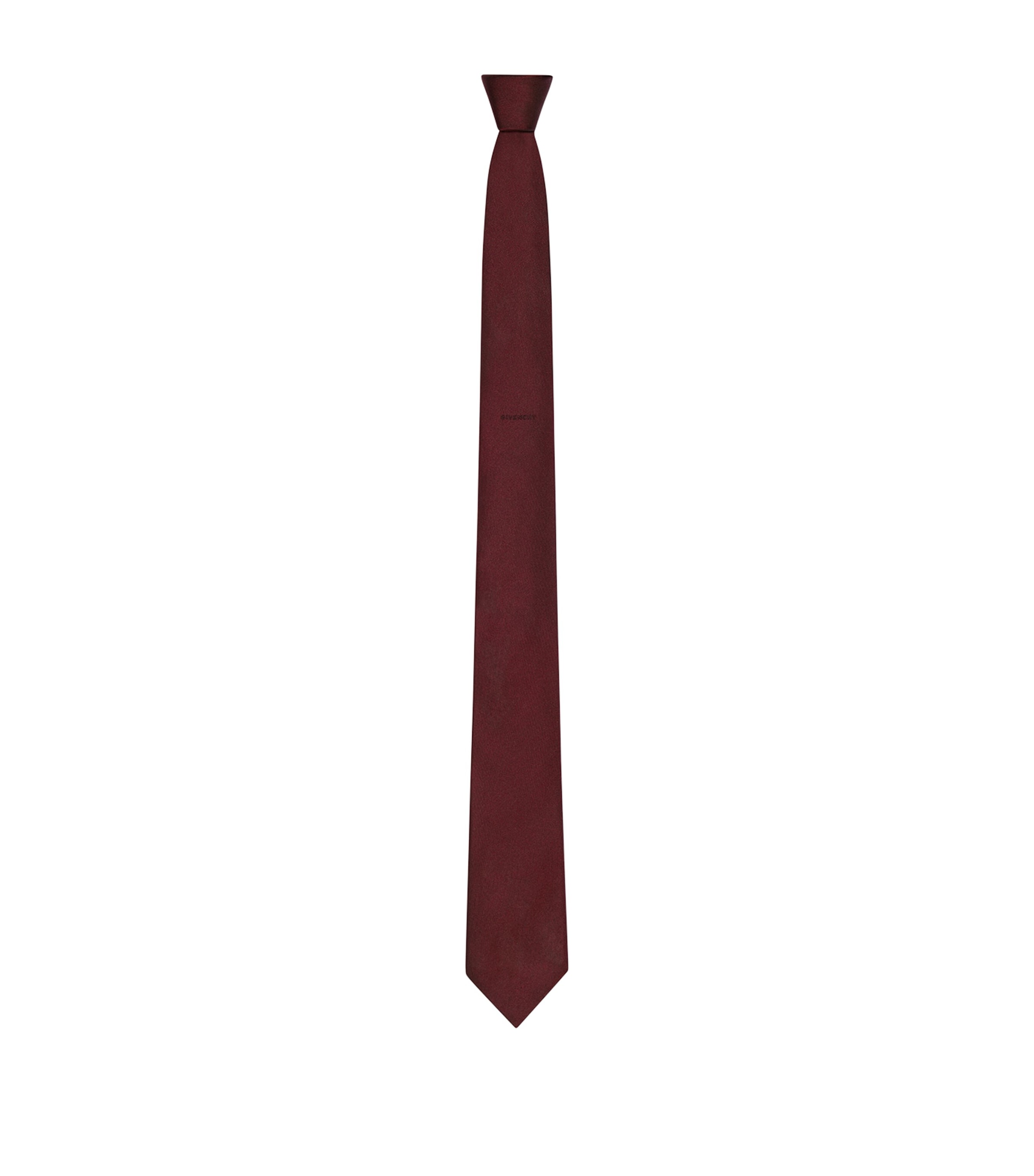 Silk Tie BURGUNDY Image 1