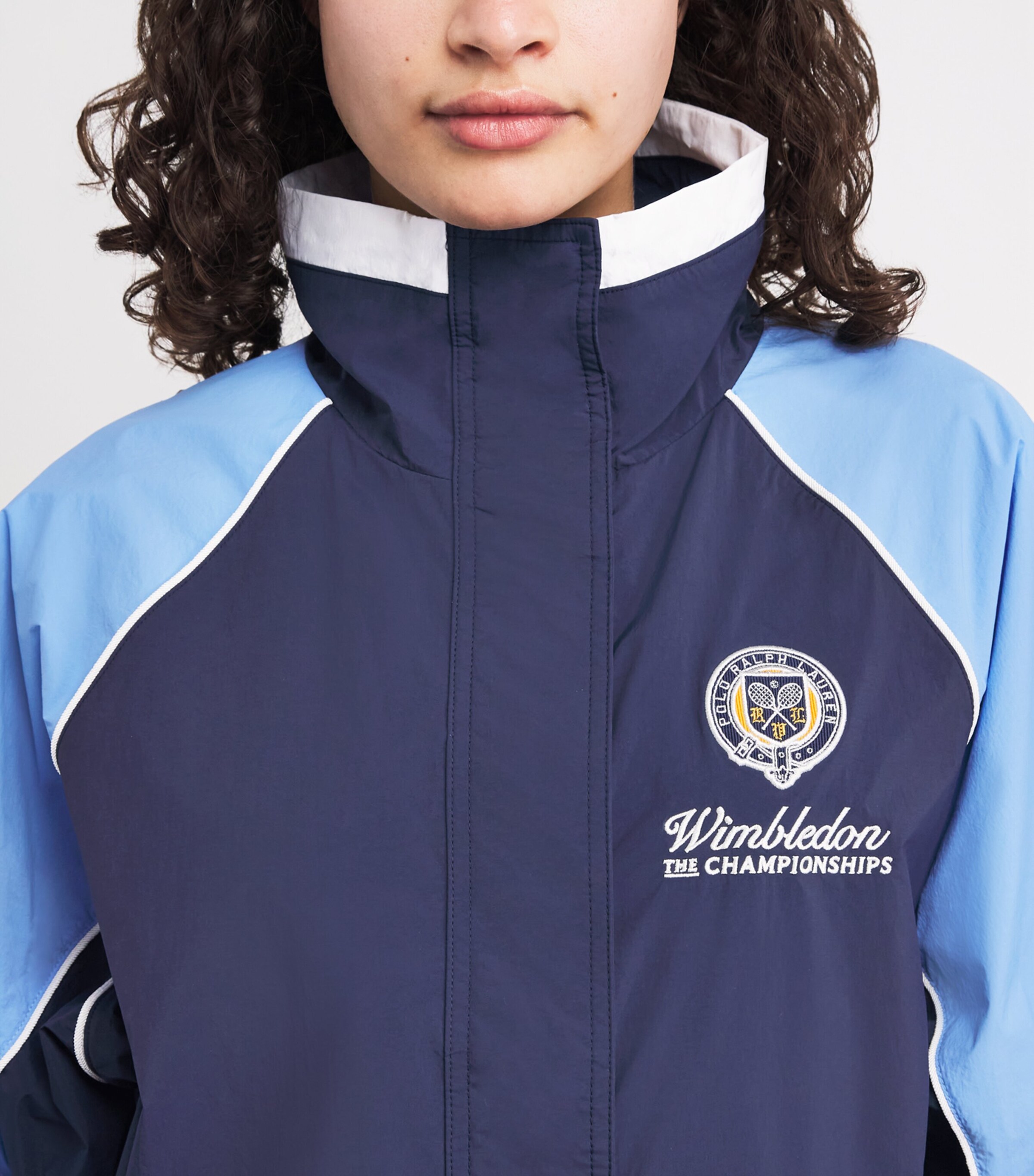 Polo Ralph Lauren Womens x Wimbledon Windbreaker Jacket Refined Navy Multi Image 3