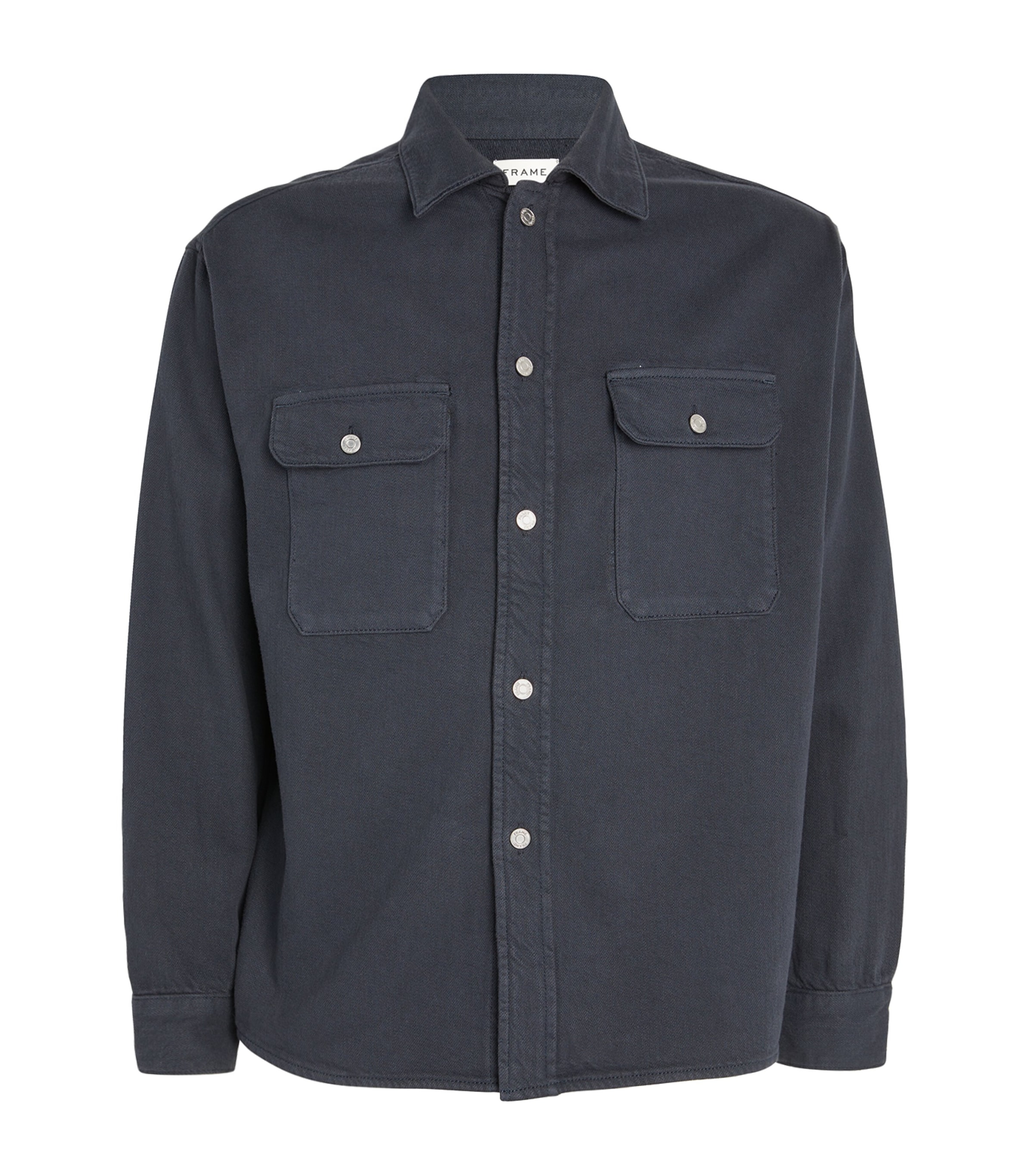 Frame Denim Overshirt In Navy