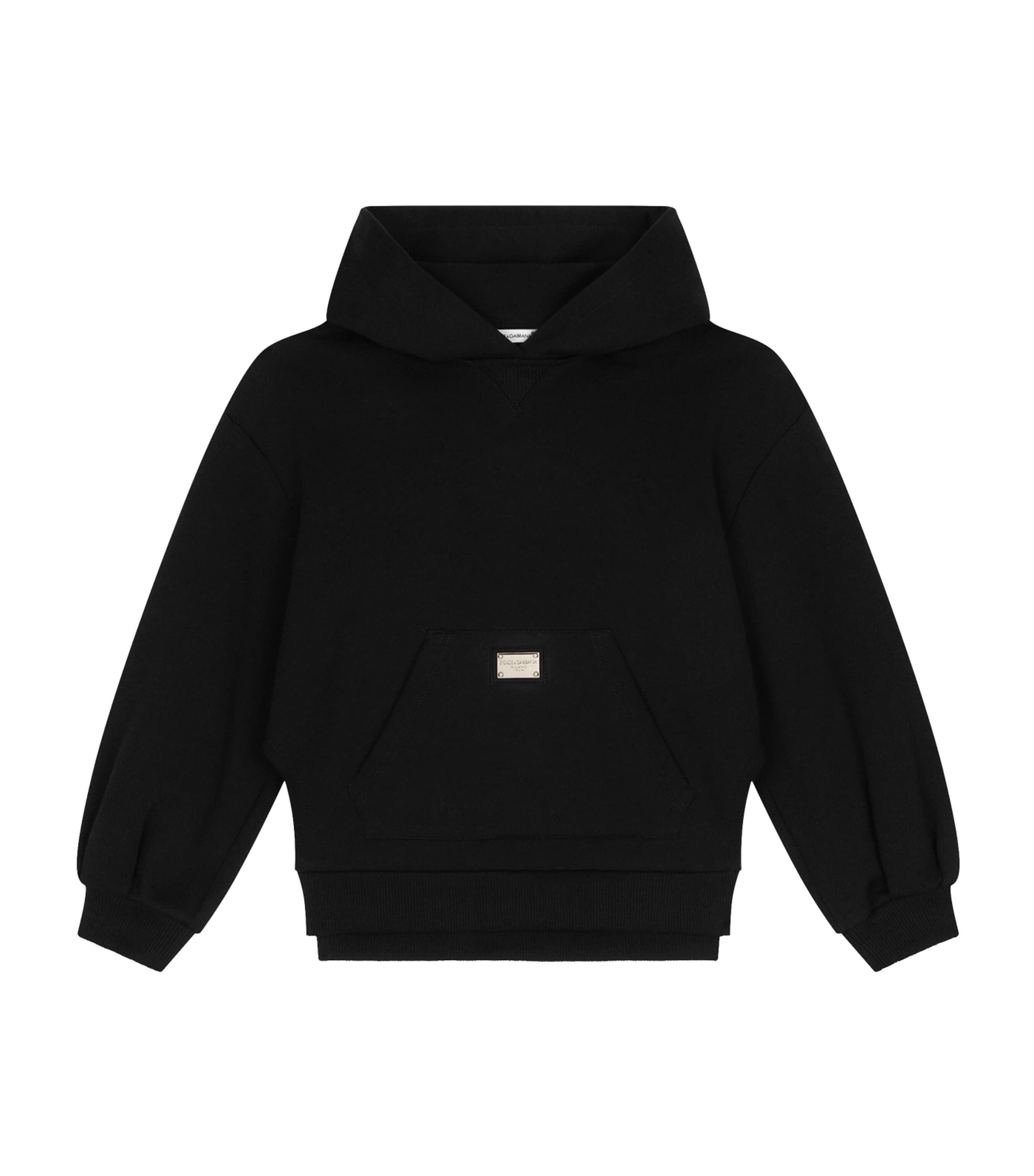 Shop Dolce & Gabbana Logo Plaque Hoodie